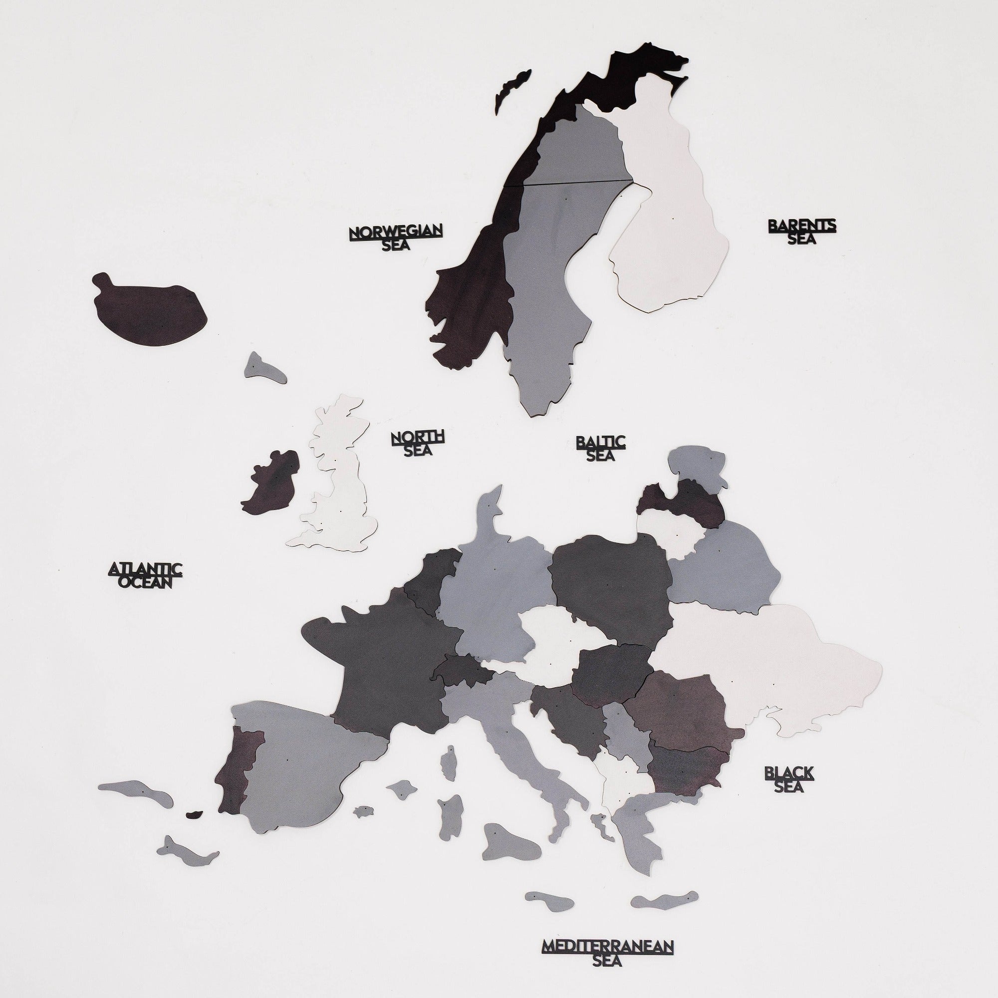 Mapa de Europa 3D de Madera Nordik