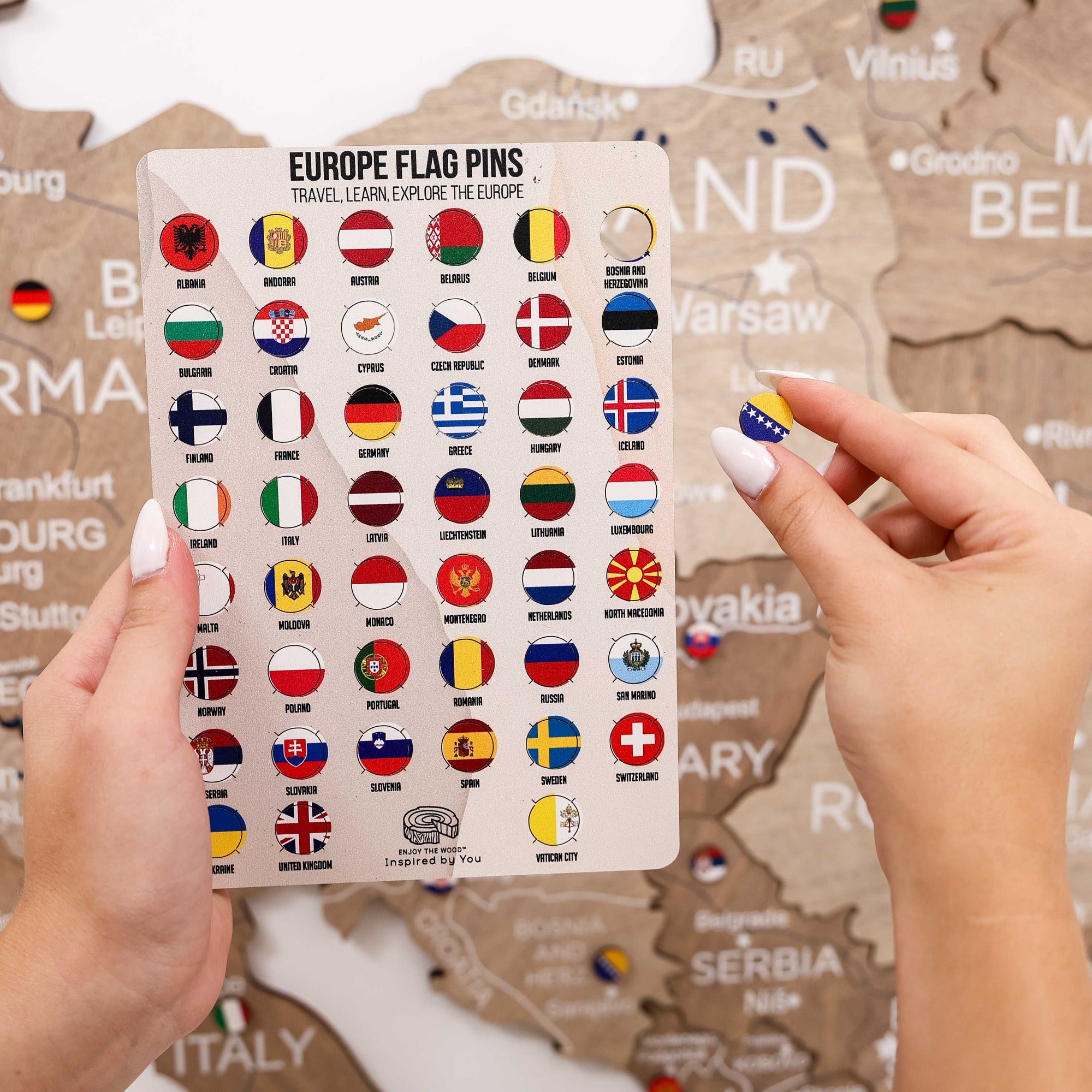 Mapa de Europa 3D de Madera Terra