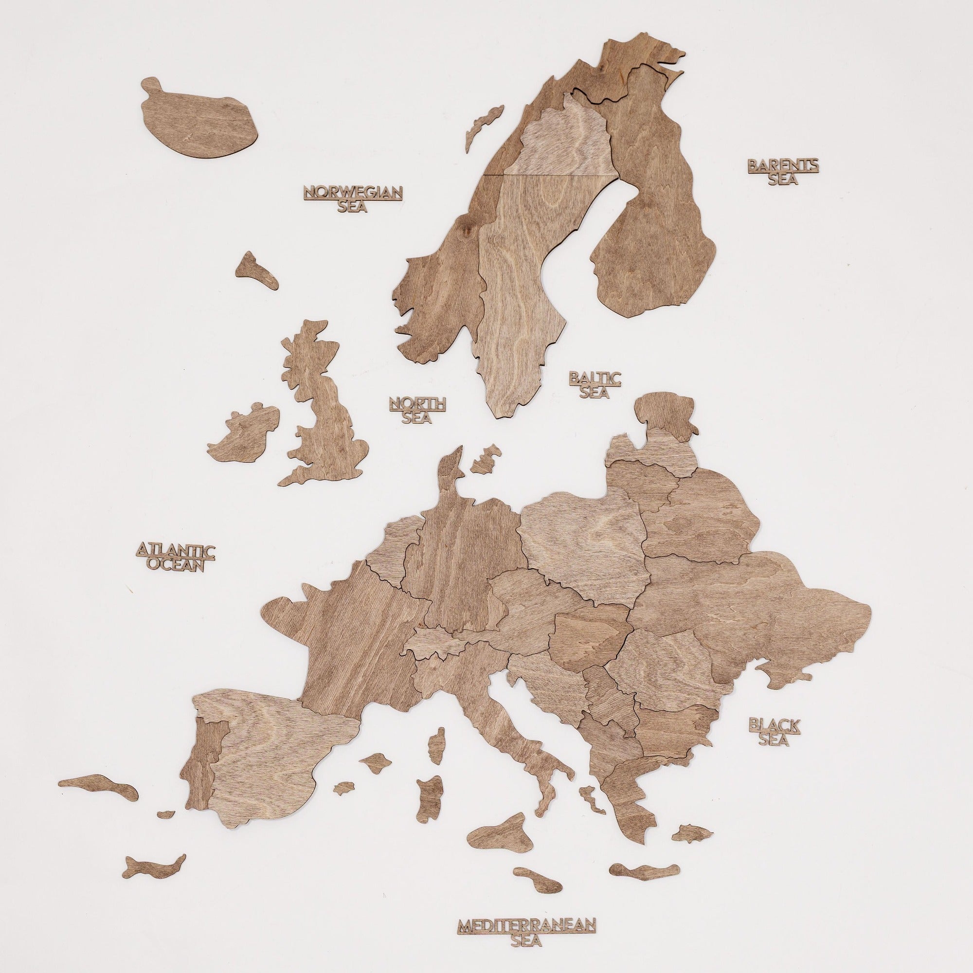 Mapa de Europa 3D de Madera Terra