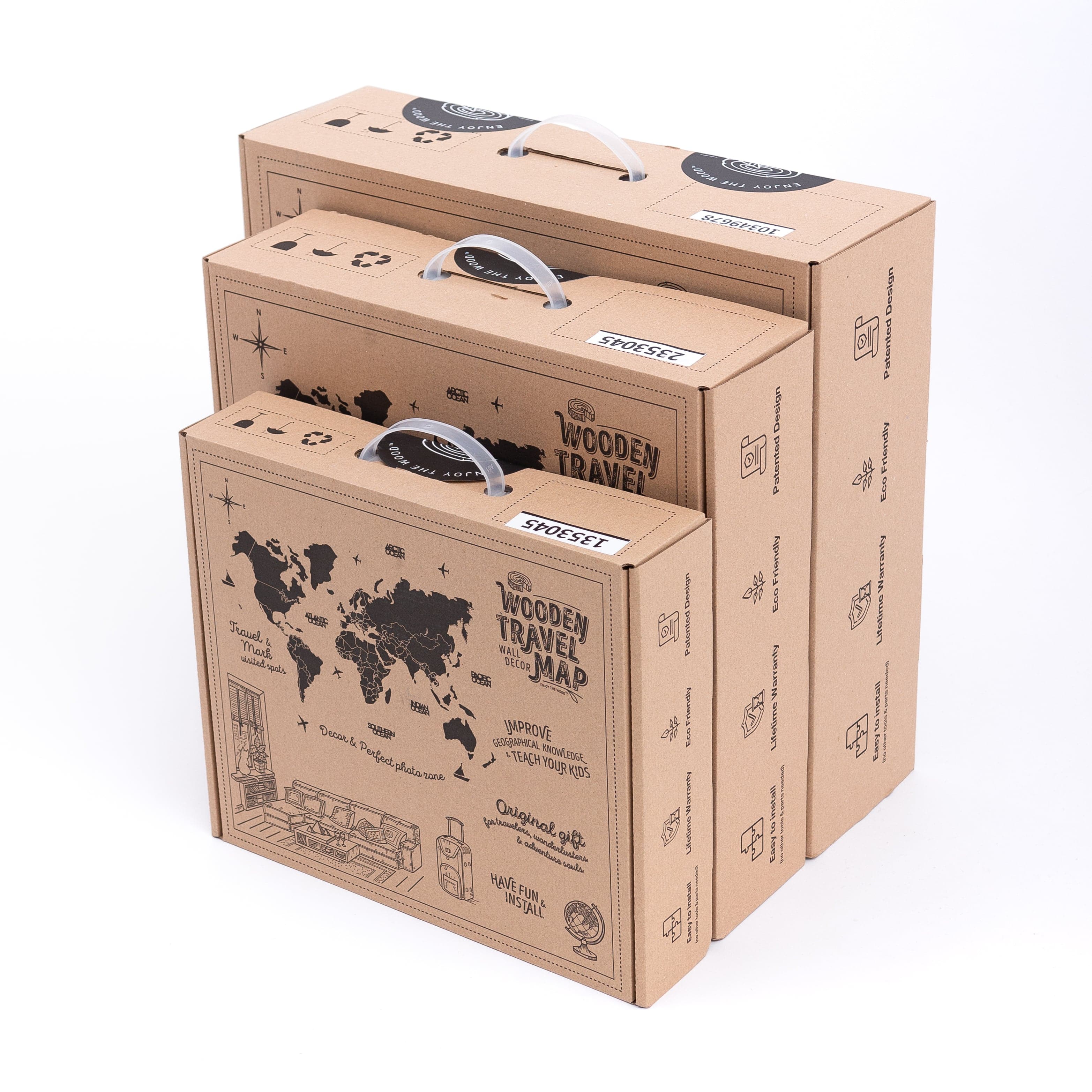 Mapa Mundial 3D de Madera Mystery