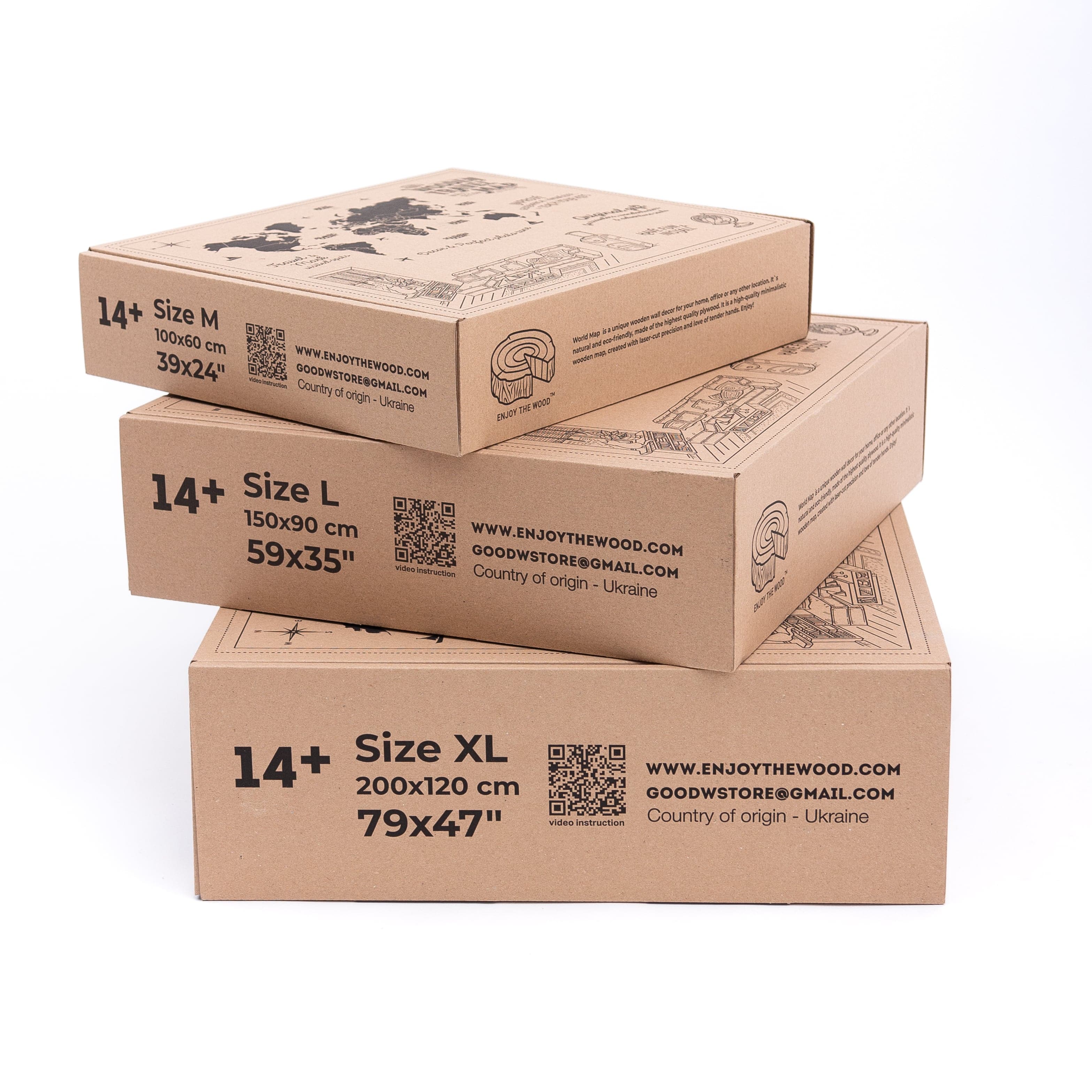 Mapa Mundial 3D de Madera Agua