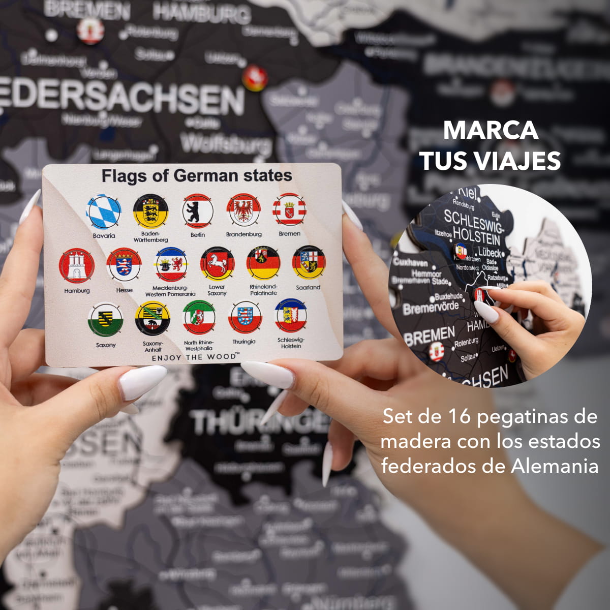 Mapa de Alemania Madera - Nordik