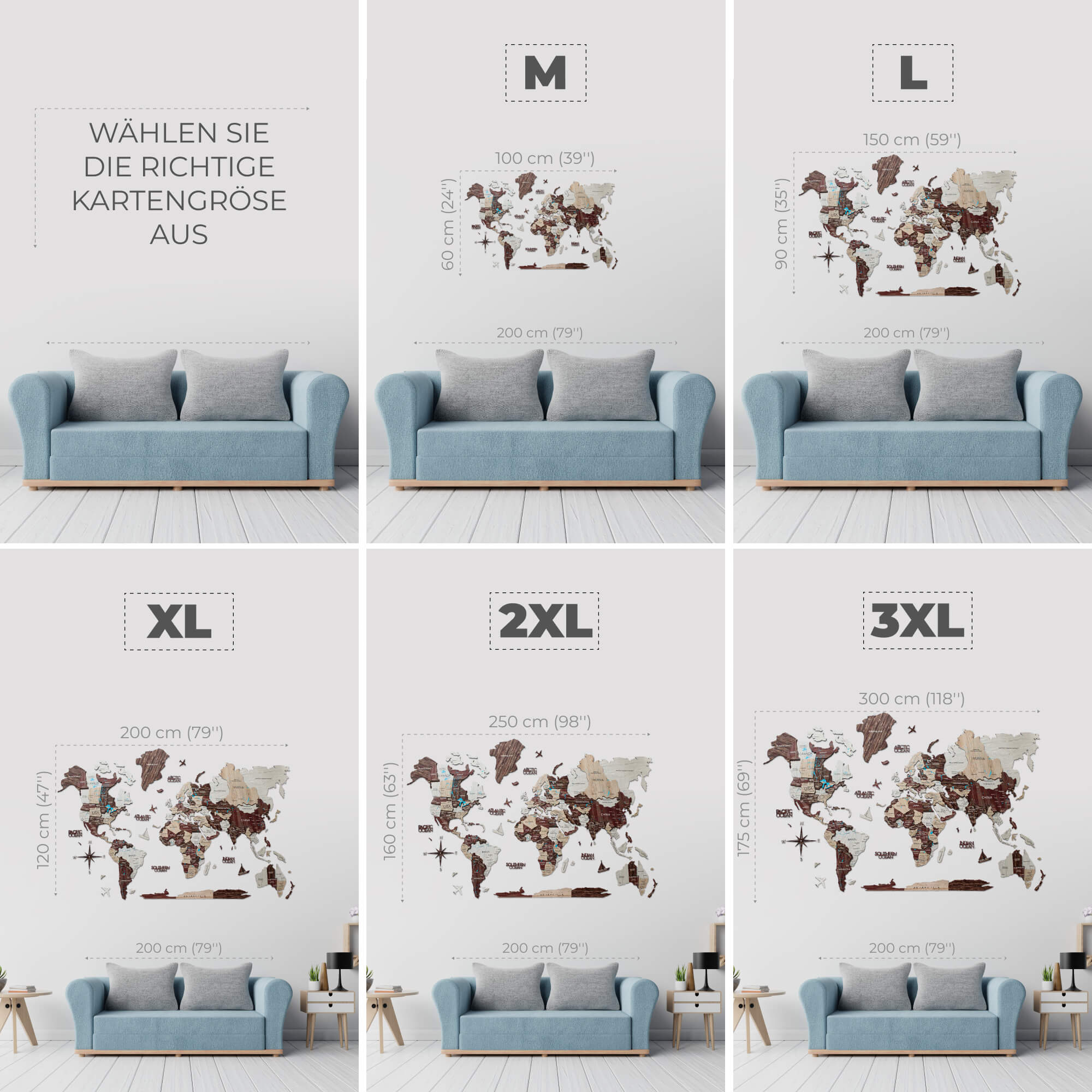 bunte Weltkartenkunst