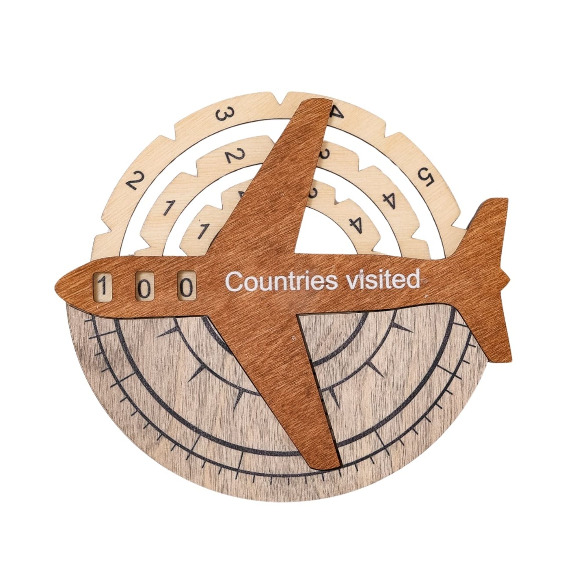 Travel Tracker Mapa Mundi de Madera 3D