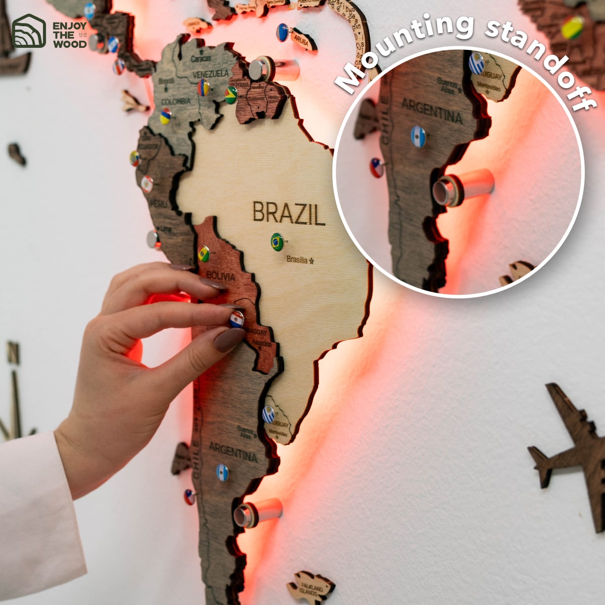 LED map home decor