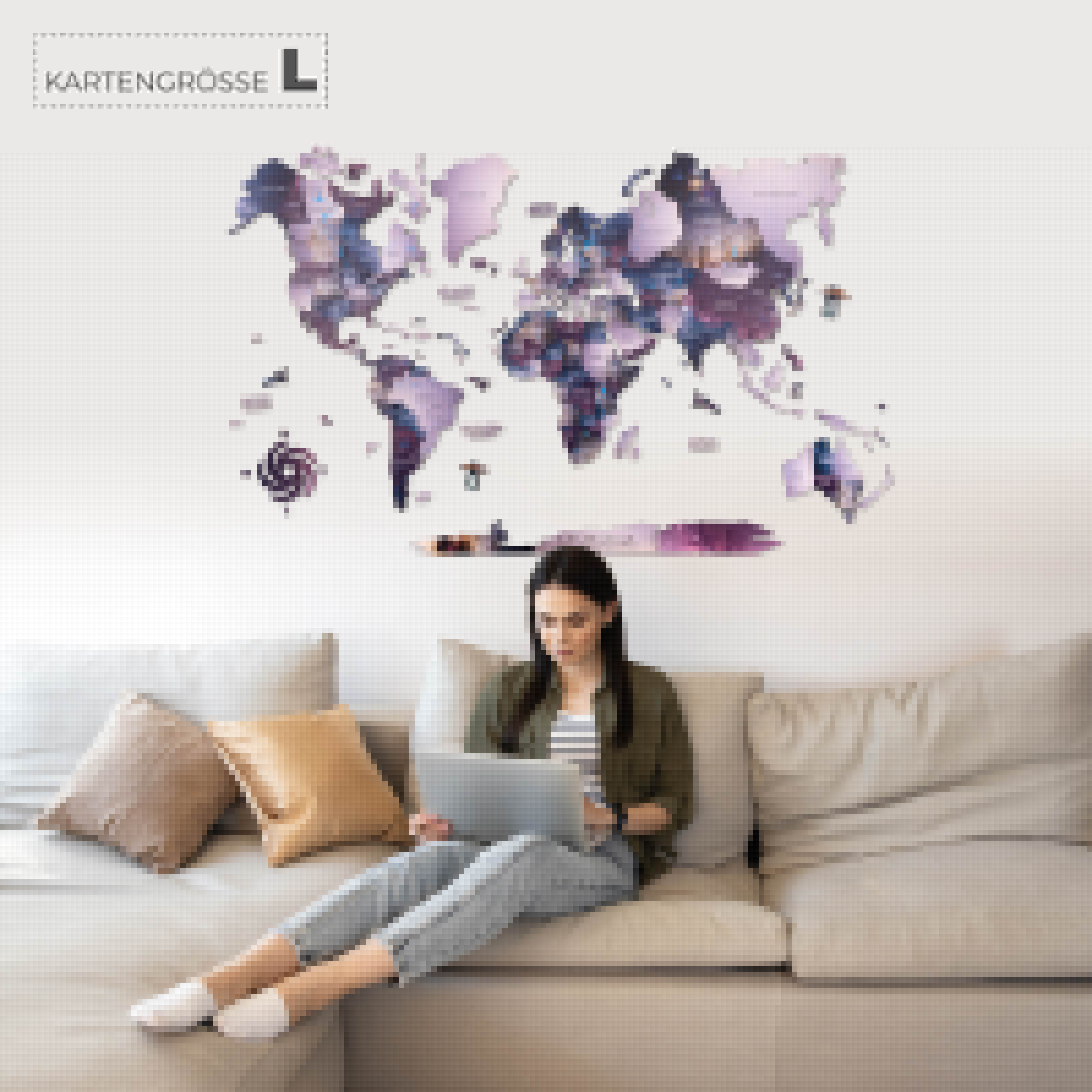 Mapa Mundial 3D de Madera Sirius