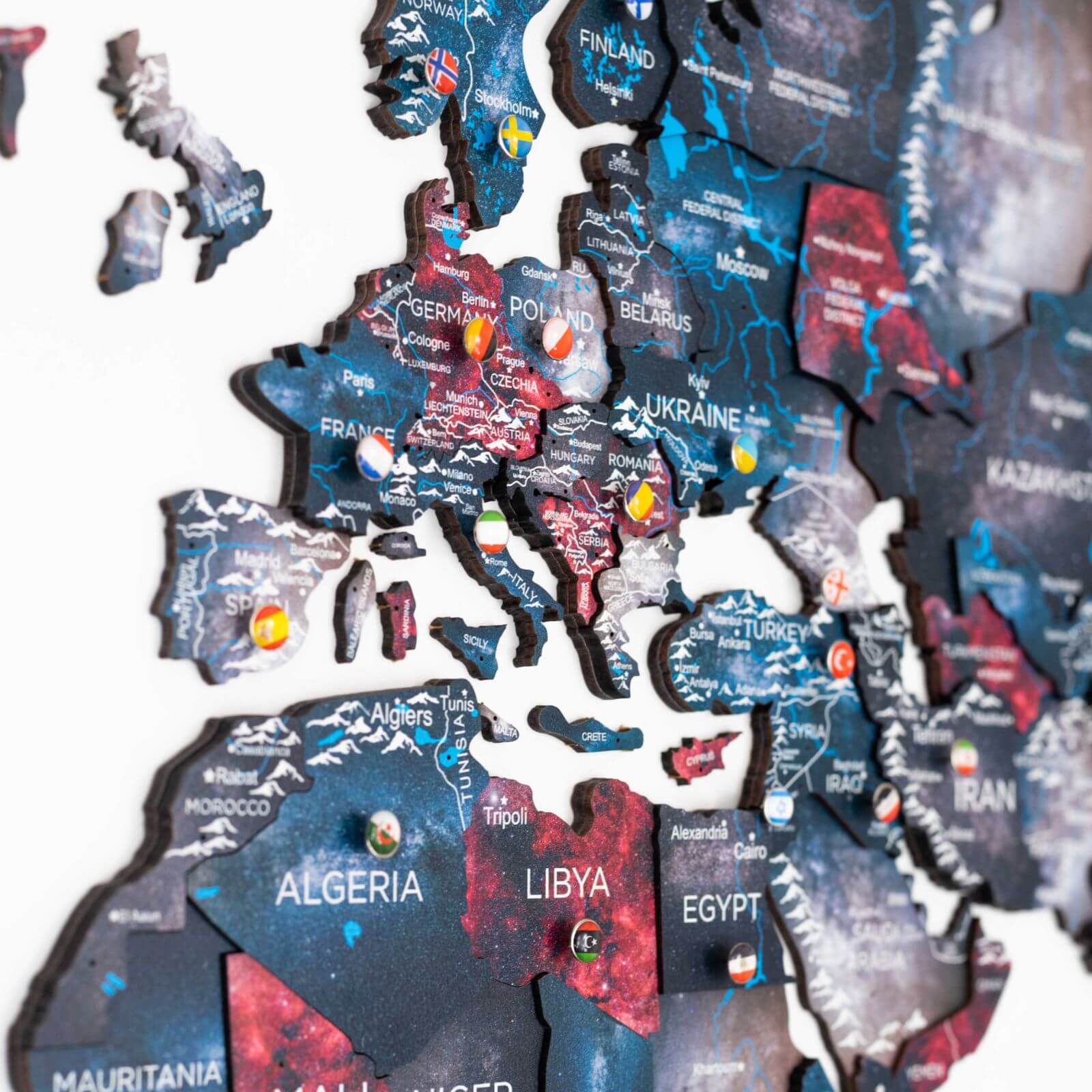 colorful wood wall art