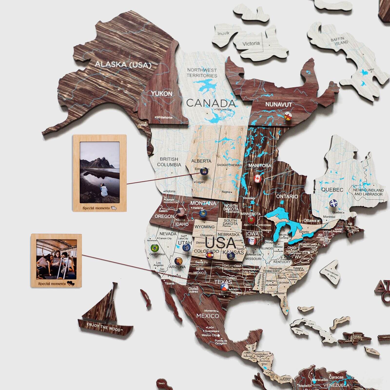 Mapa cappuccino en pared