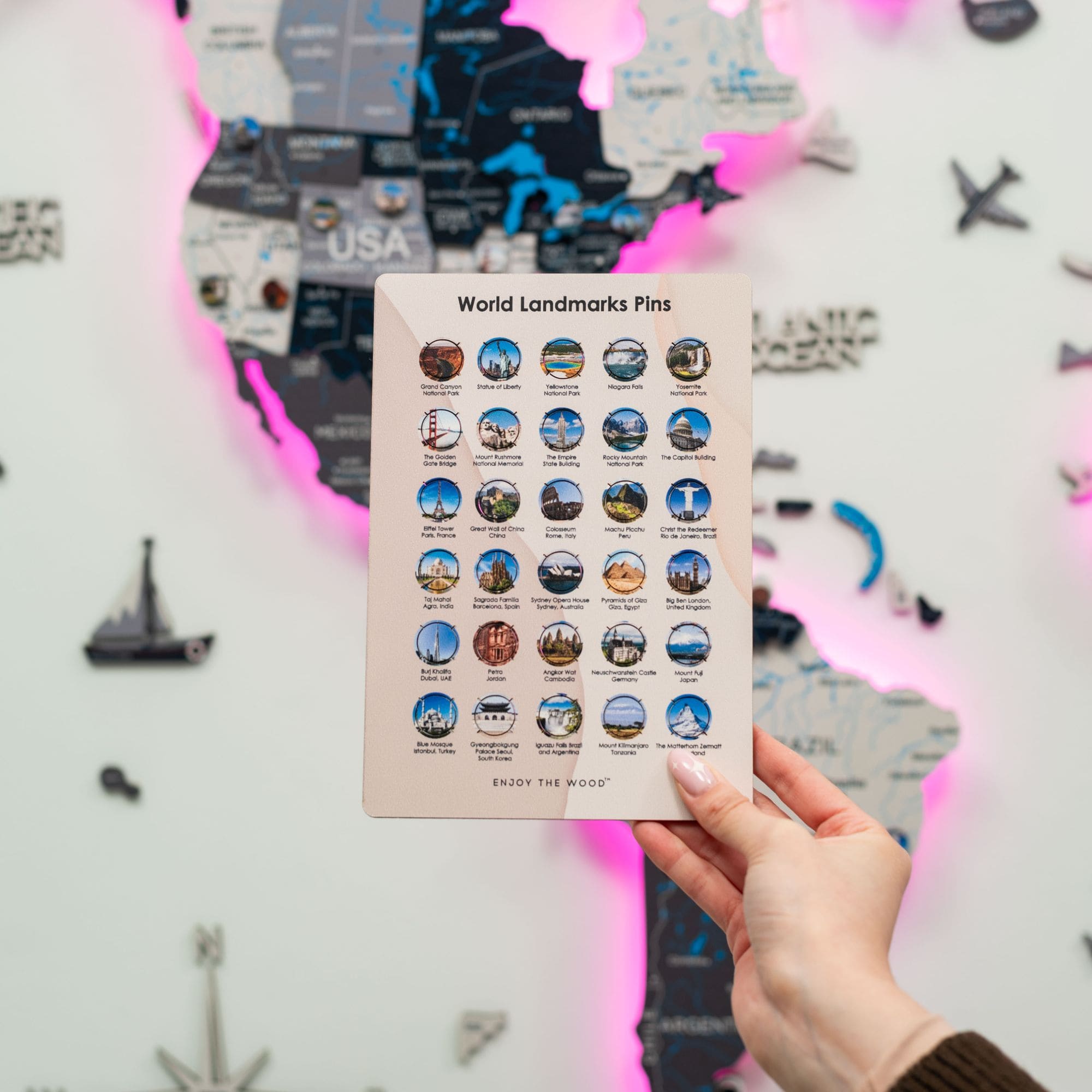 personalized travel map with pins