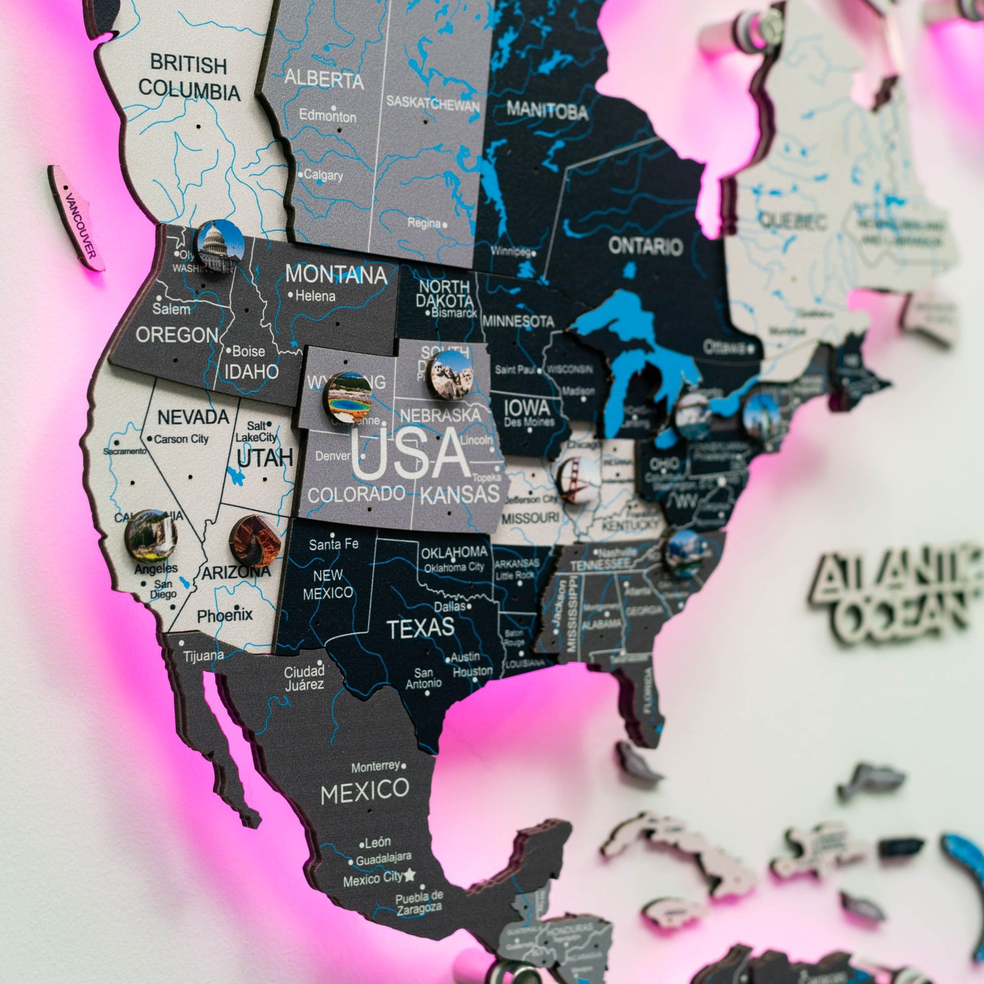 push pins for travel map