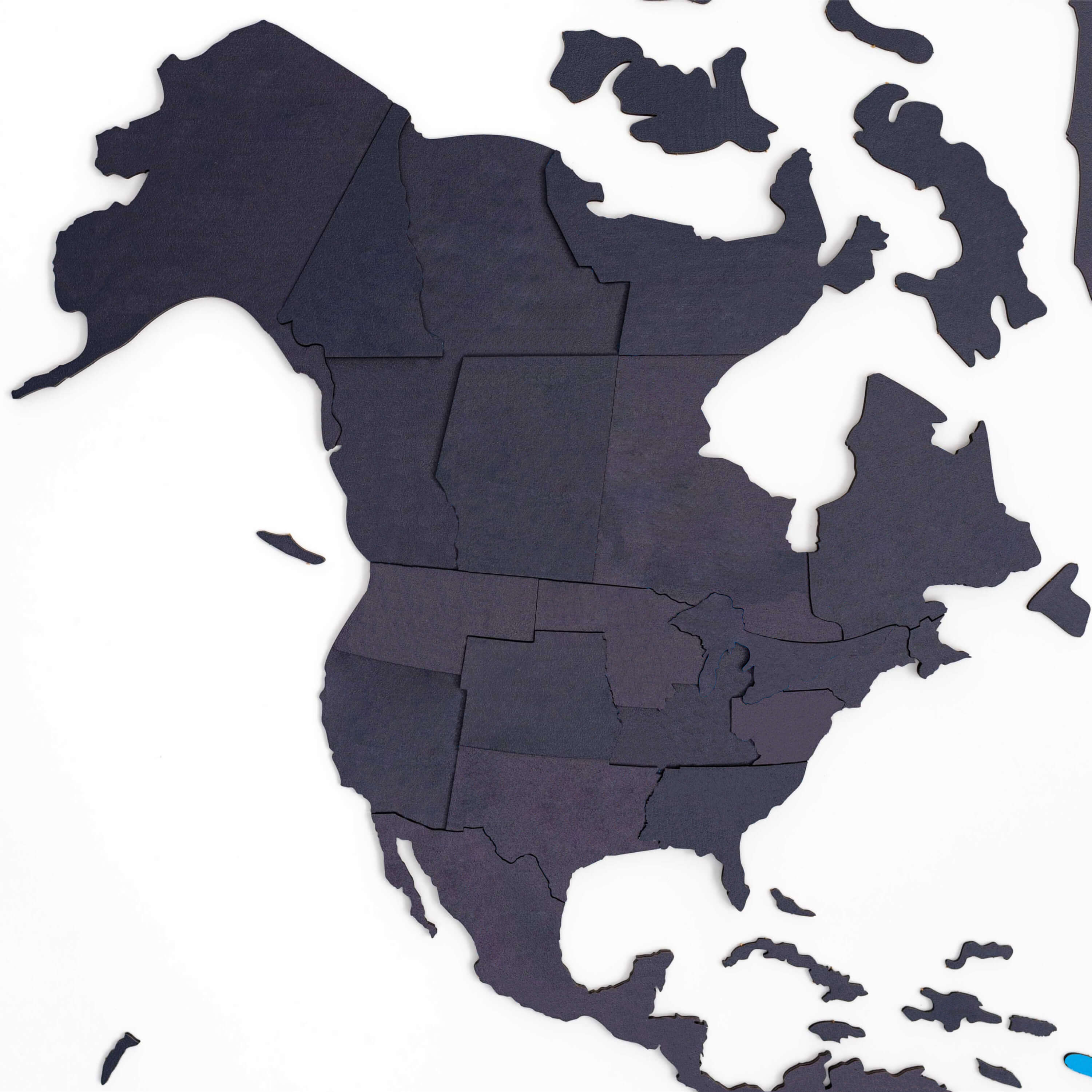 Mapa Mundi de Madera 3D Midnight