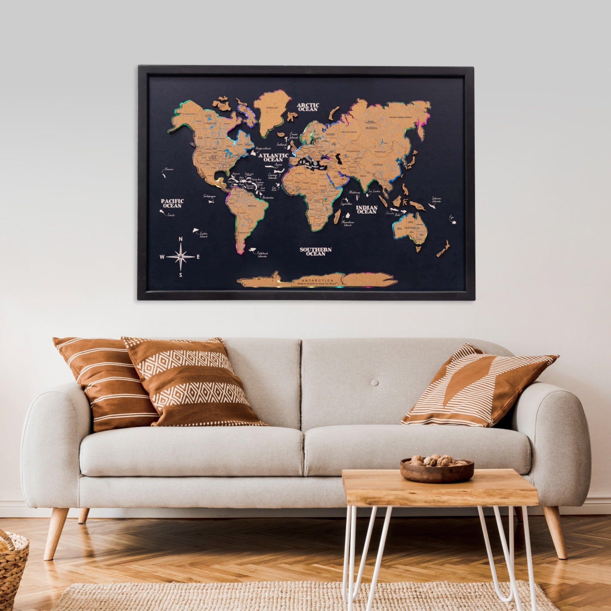 Map on Board LED 2.0 Cork