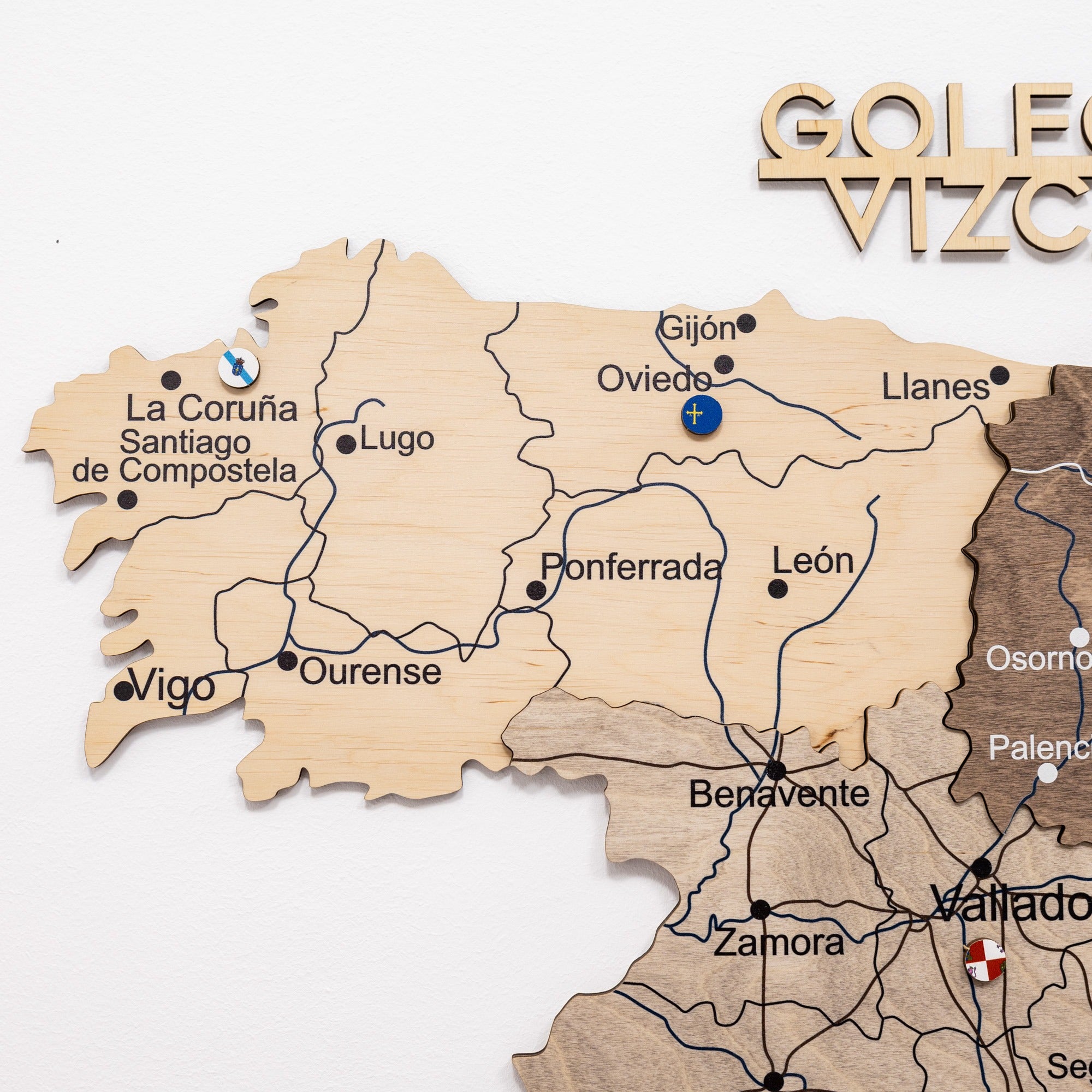 Mapa de España Madera – Multicolor