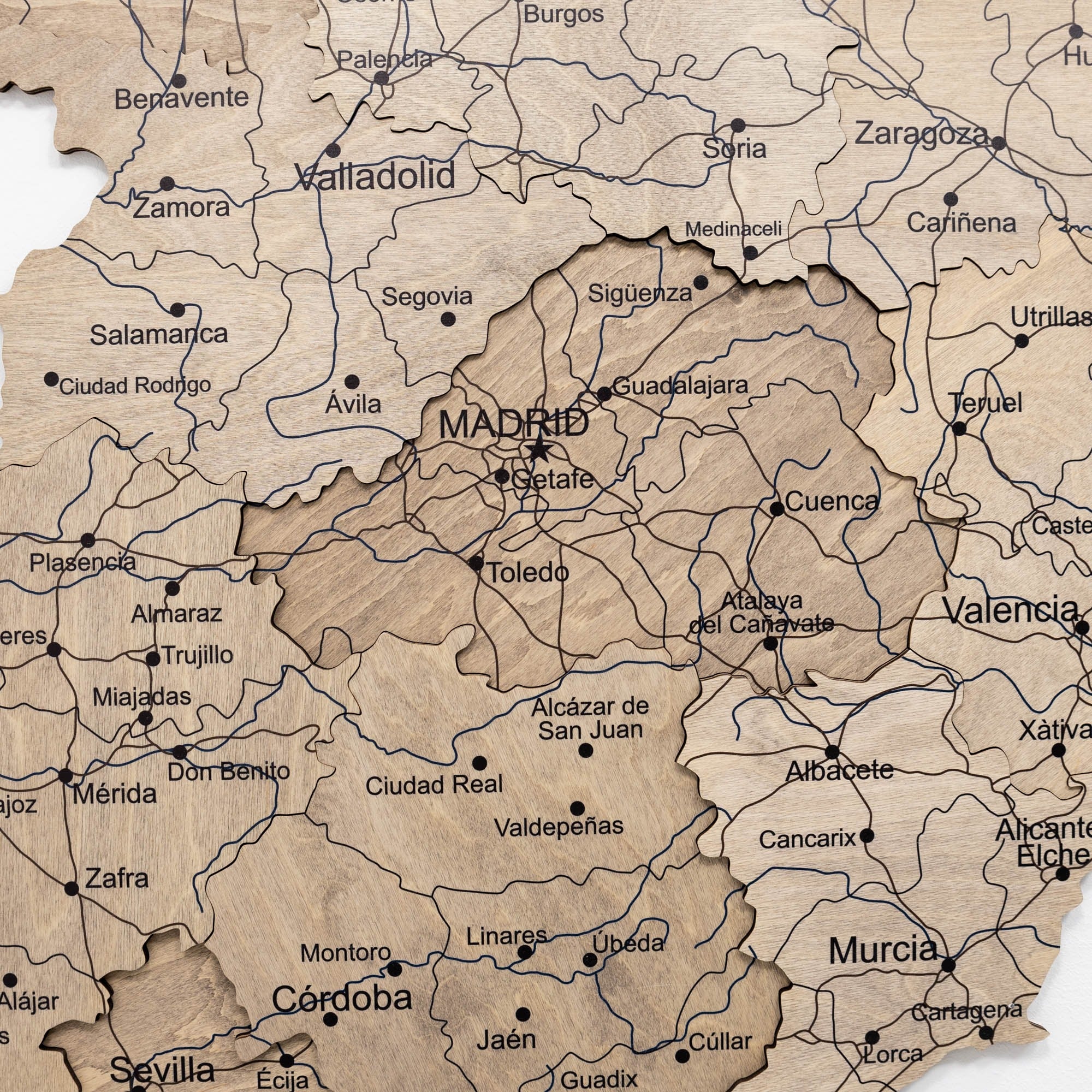 Mapa de España Madera - Terra