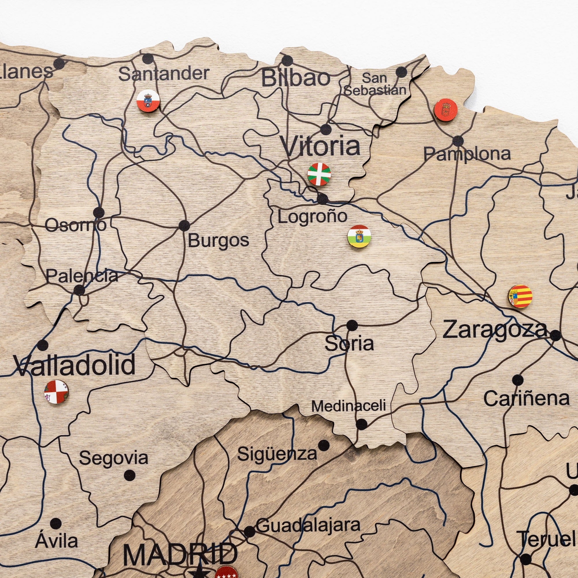 Mapa de España Madera - Terra