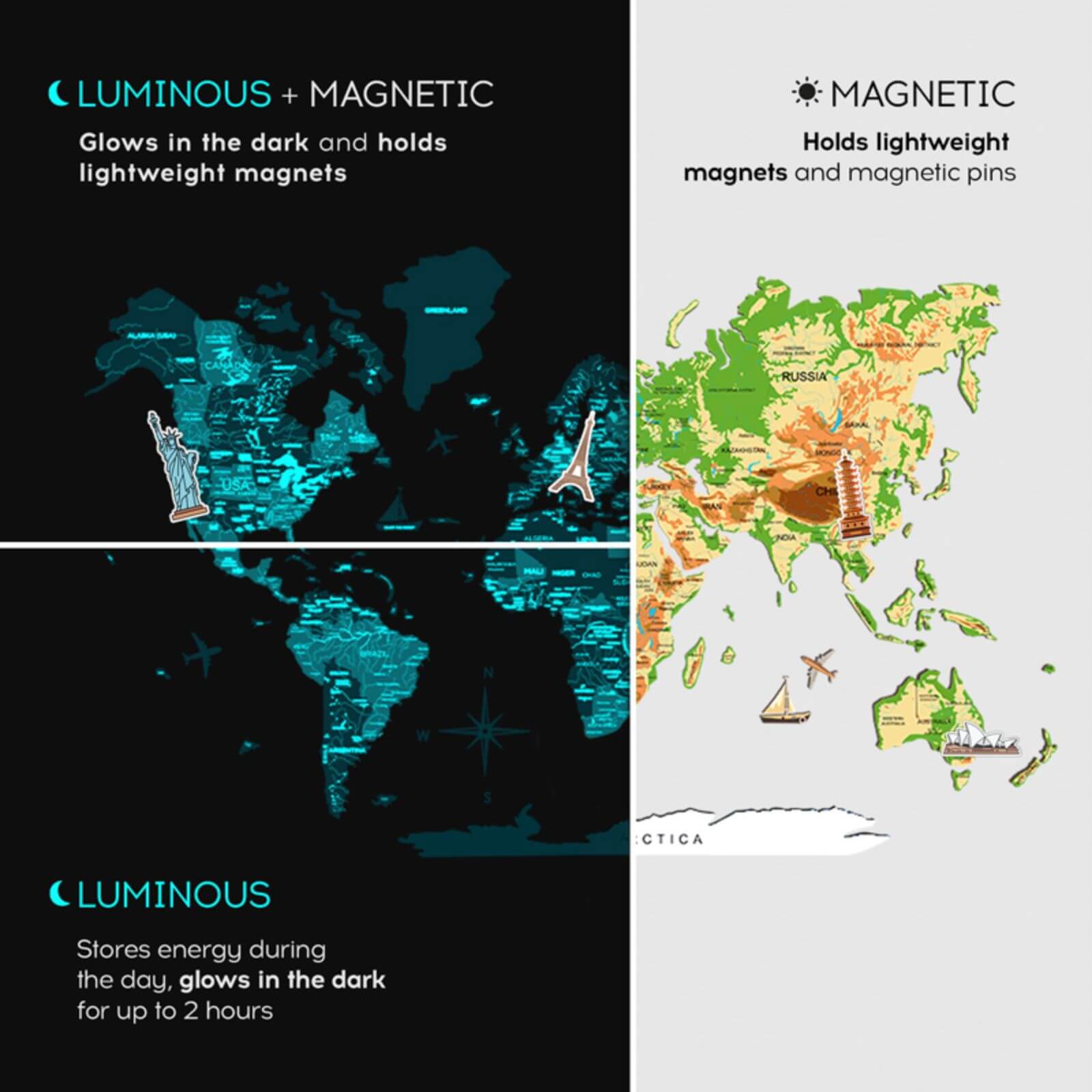 physical luminous map