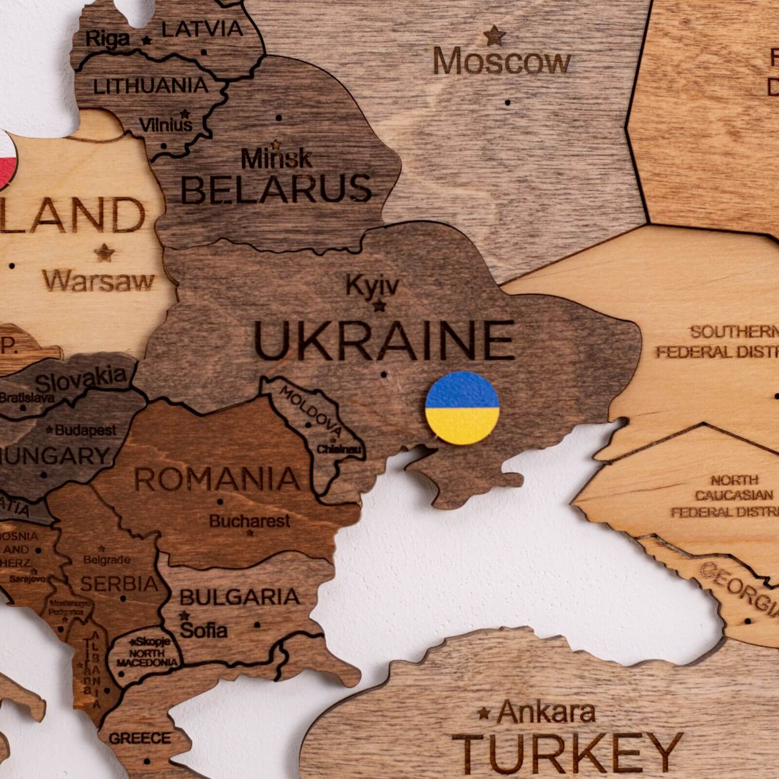 Chinchetas con Banderas de Europa