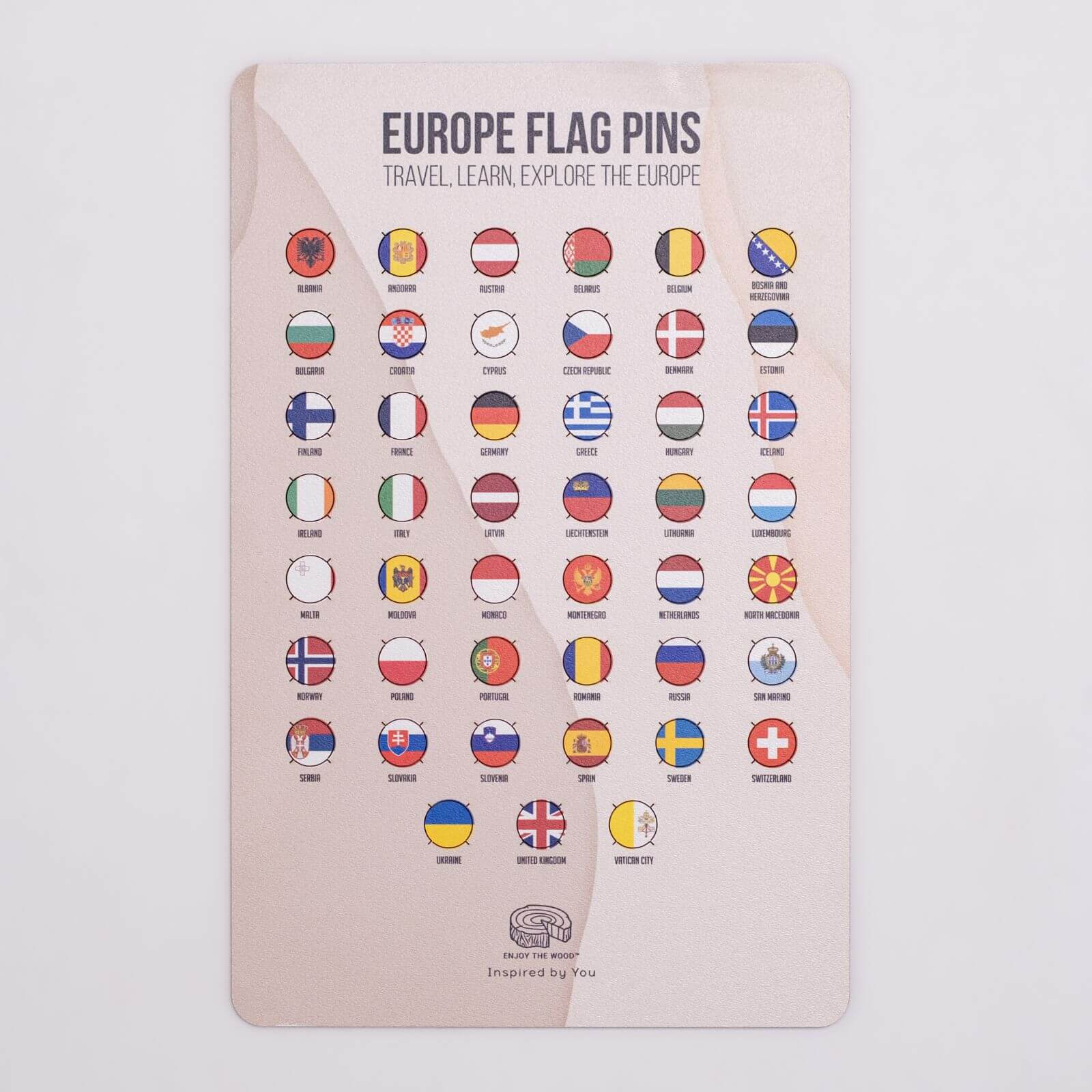Chinchetas con Banderas de Europa