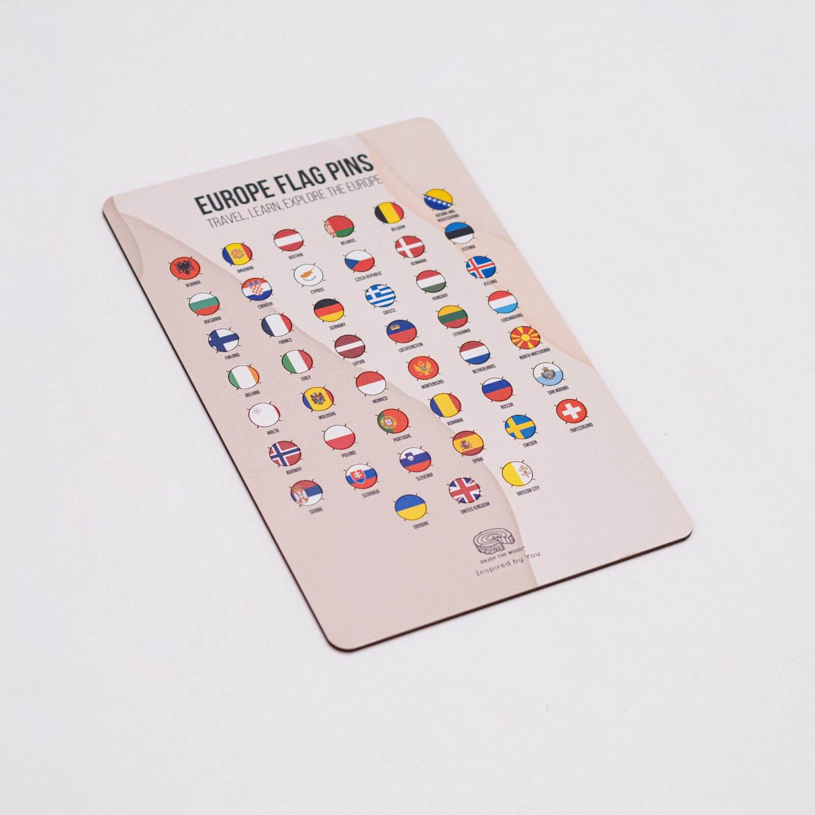 Chinchetas con Banderas de Europa