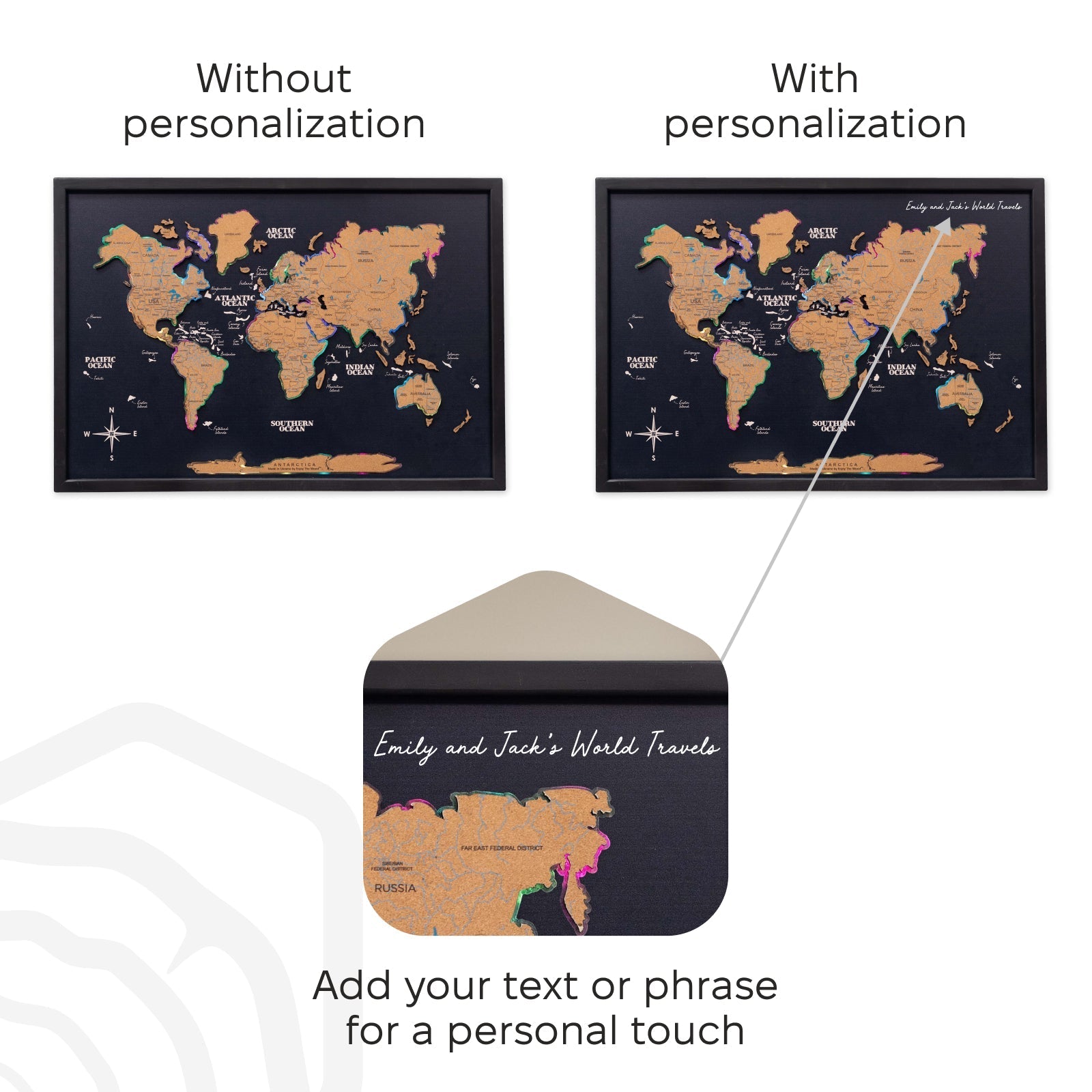 Map on Board LED 2.0 Cork