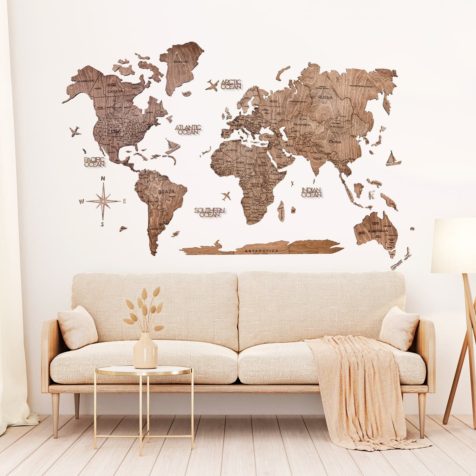 Mapa de Madera del Mundo