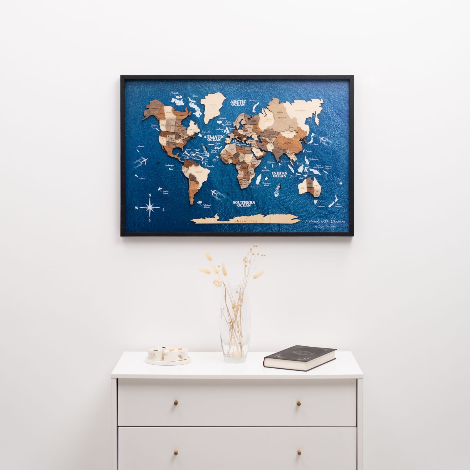 Mapa 3D Multicolor frontal
