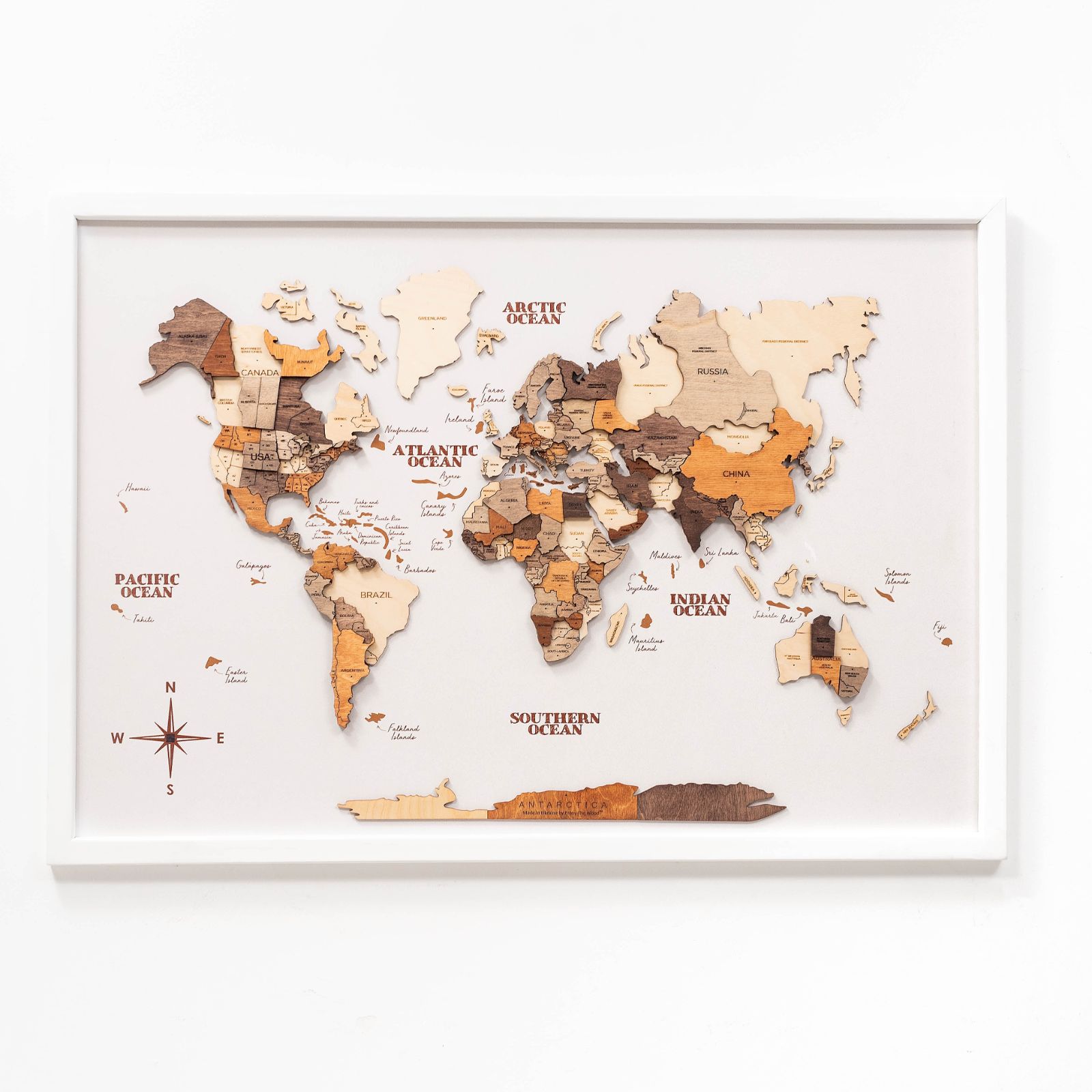 Mapa 3D Multicolor frontal