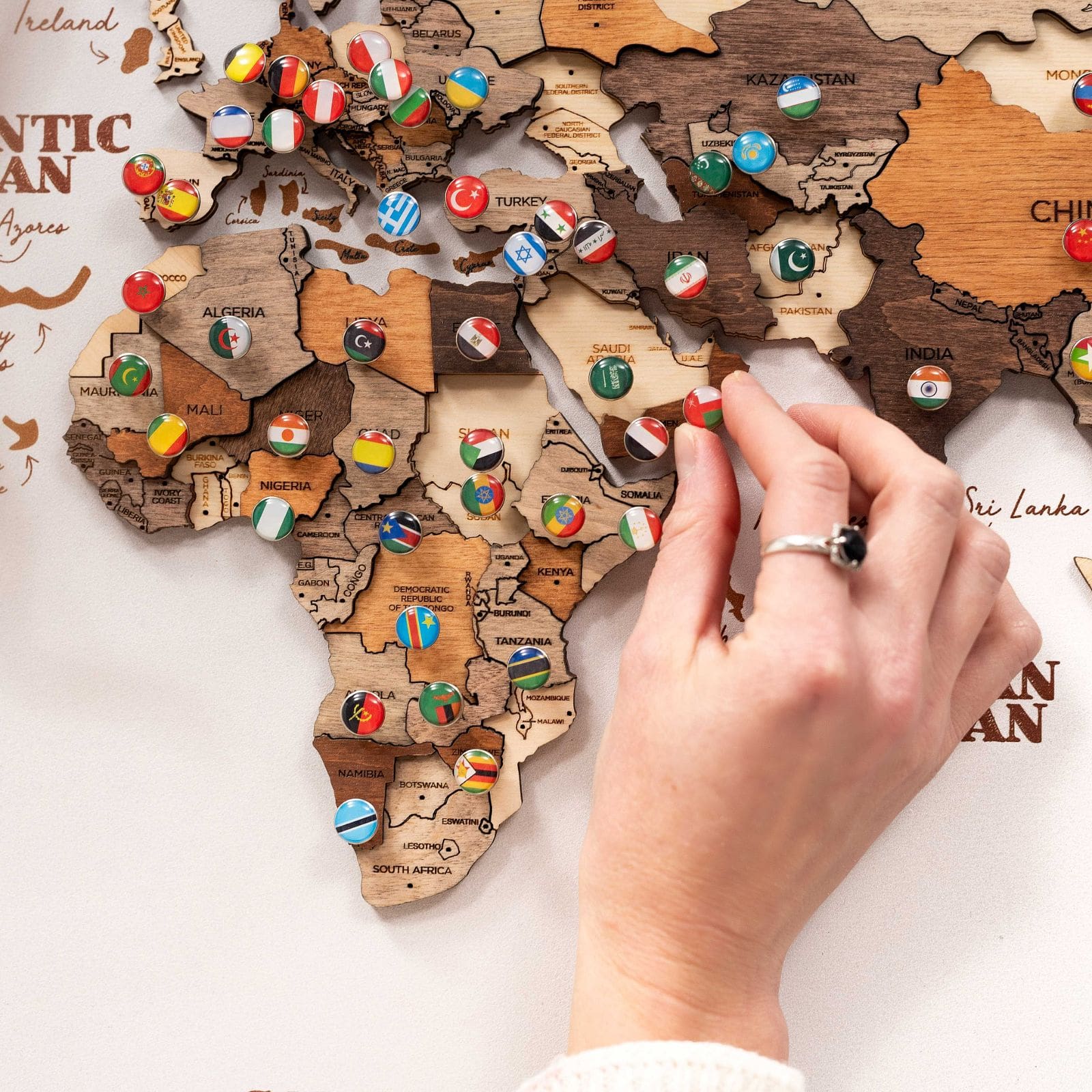 Detalle de mapa multicolor