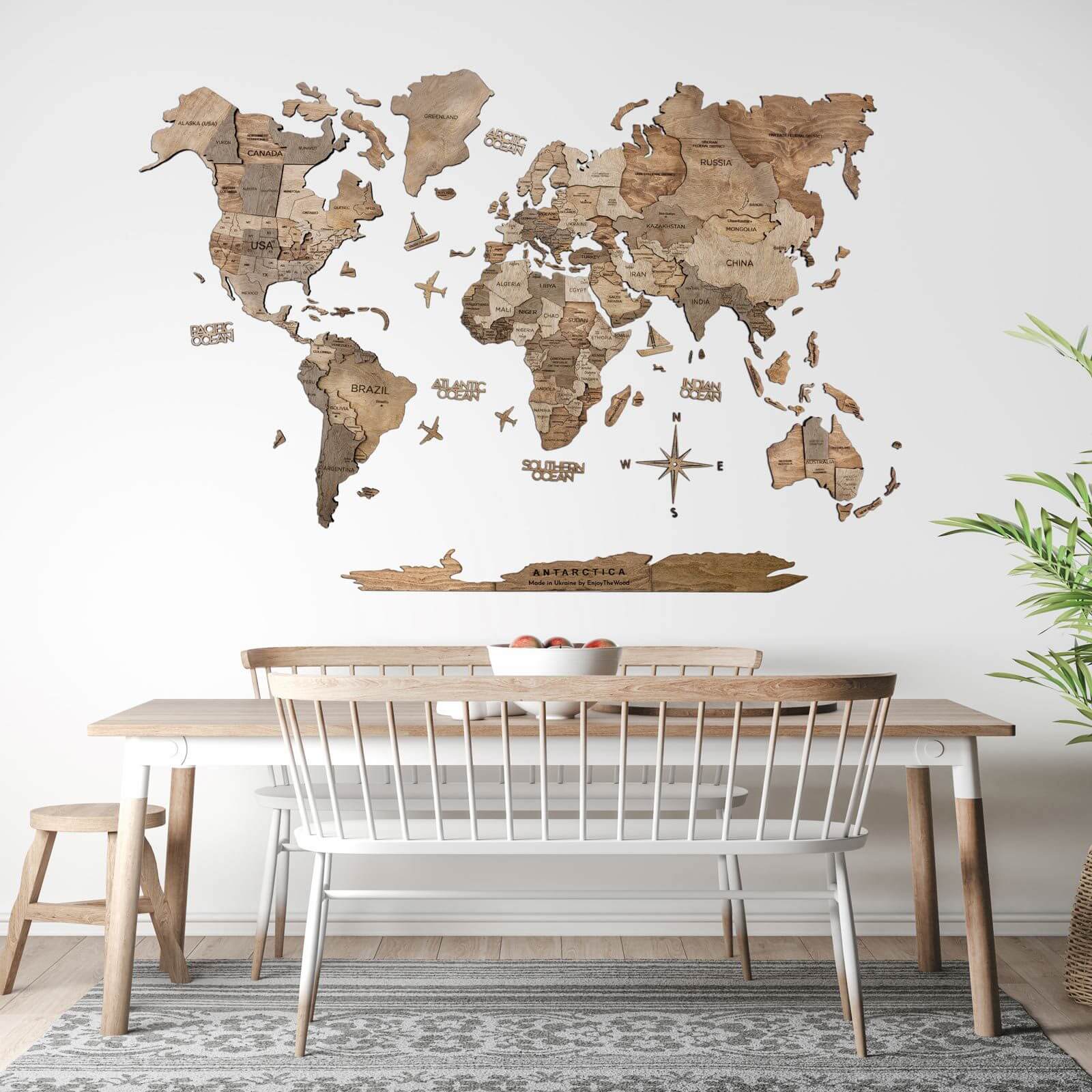 Mapa Terra en pared