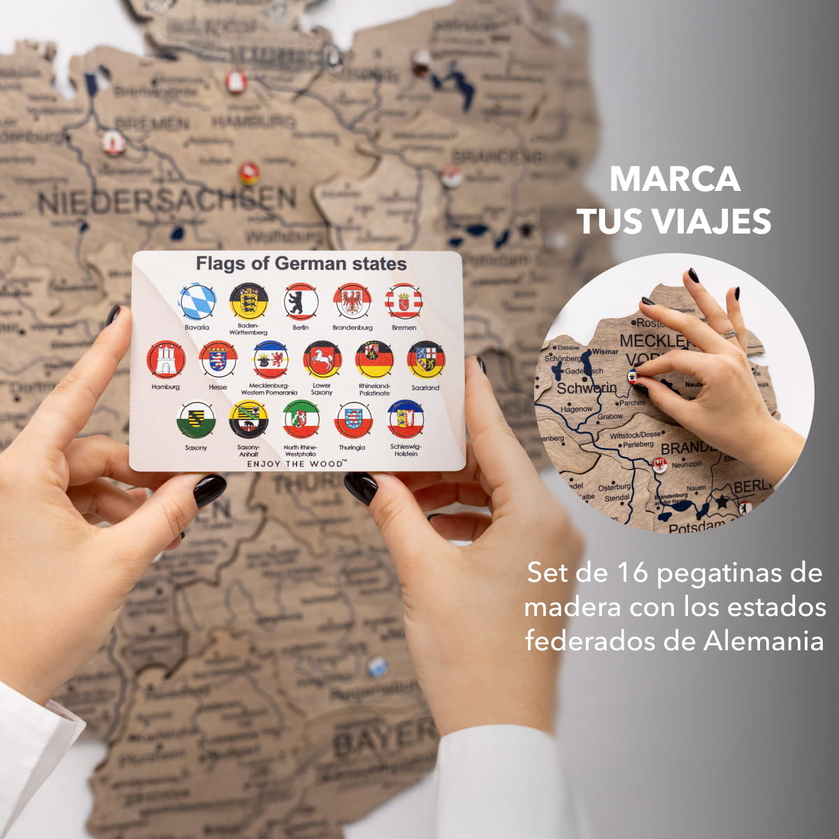 Mapa de Alemania Madera - Terra
