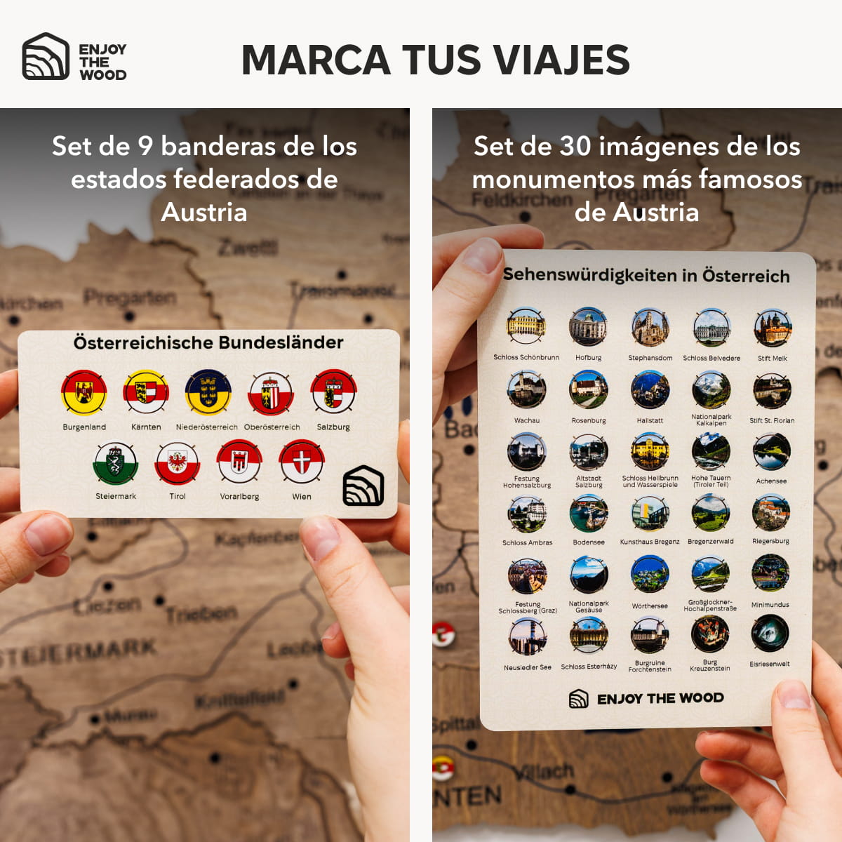 Mapa de Austria Madera - Terra