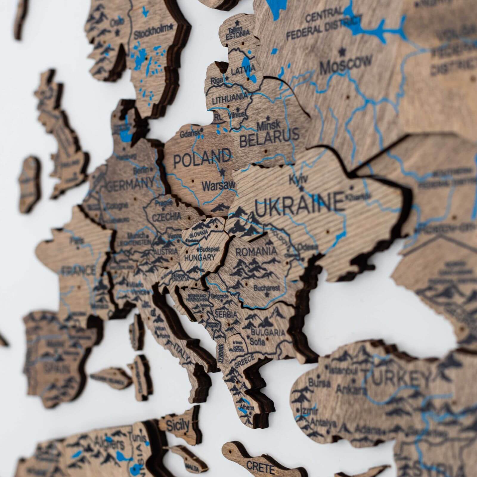 Mapa Terra en pared
