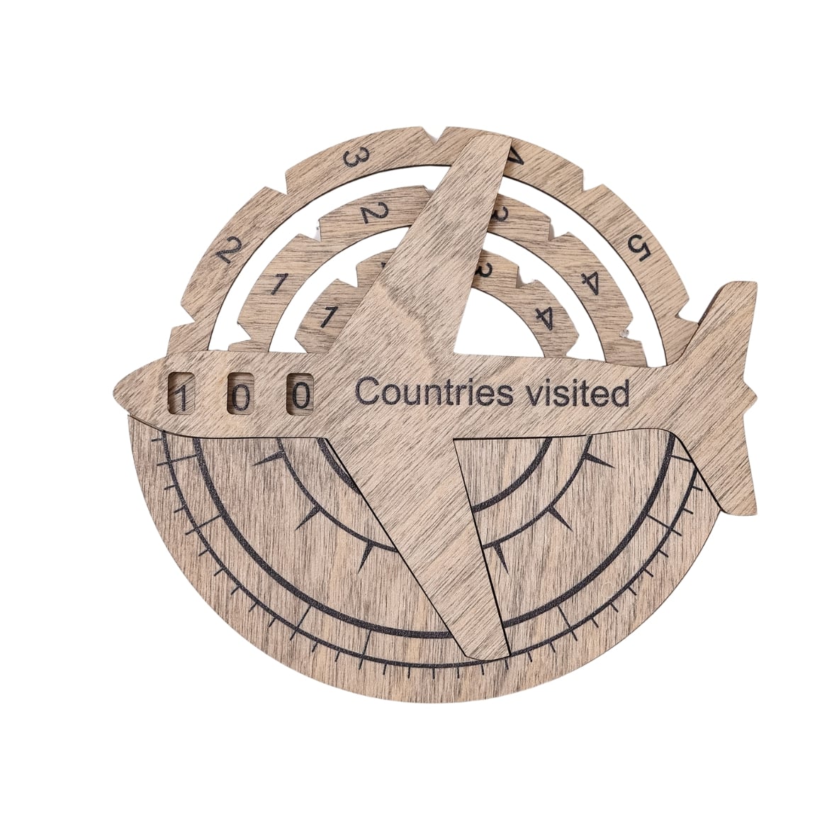 Travel Tracker Mapa Mundi de Madera 3D