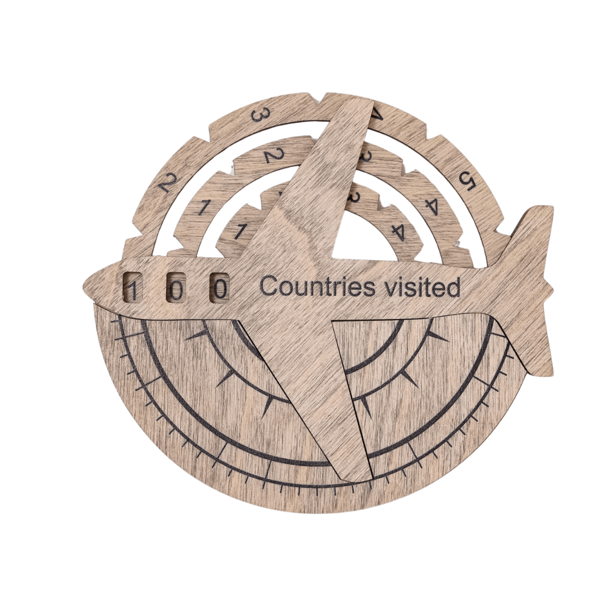 terra wooden world map