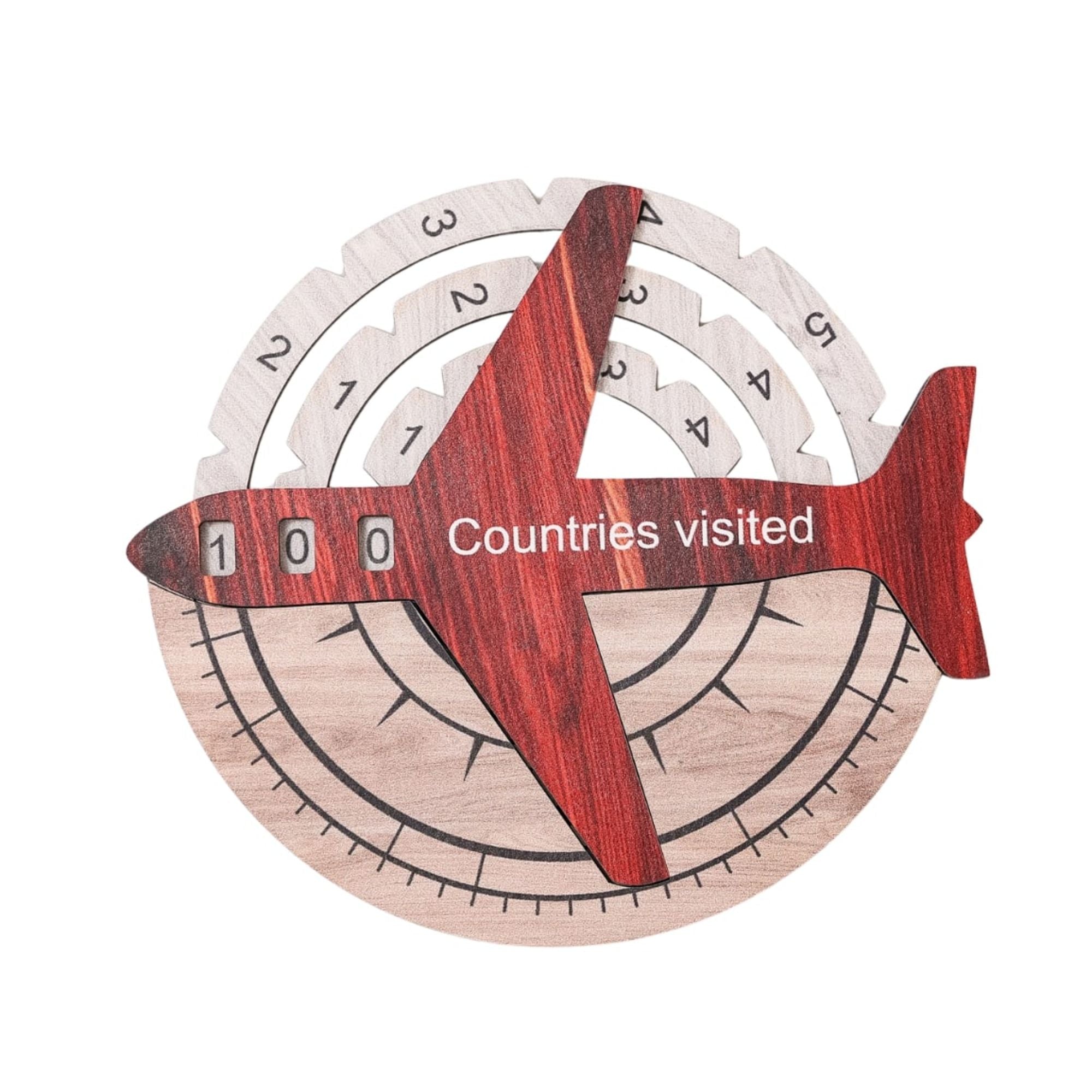 Travel Tracker Mapa Mundi de Madera 3D