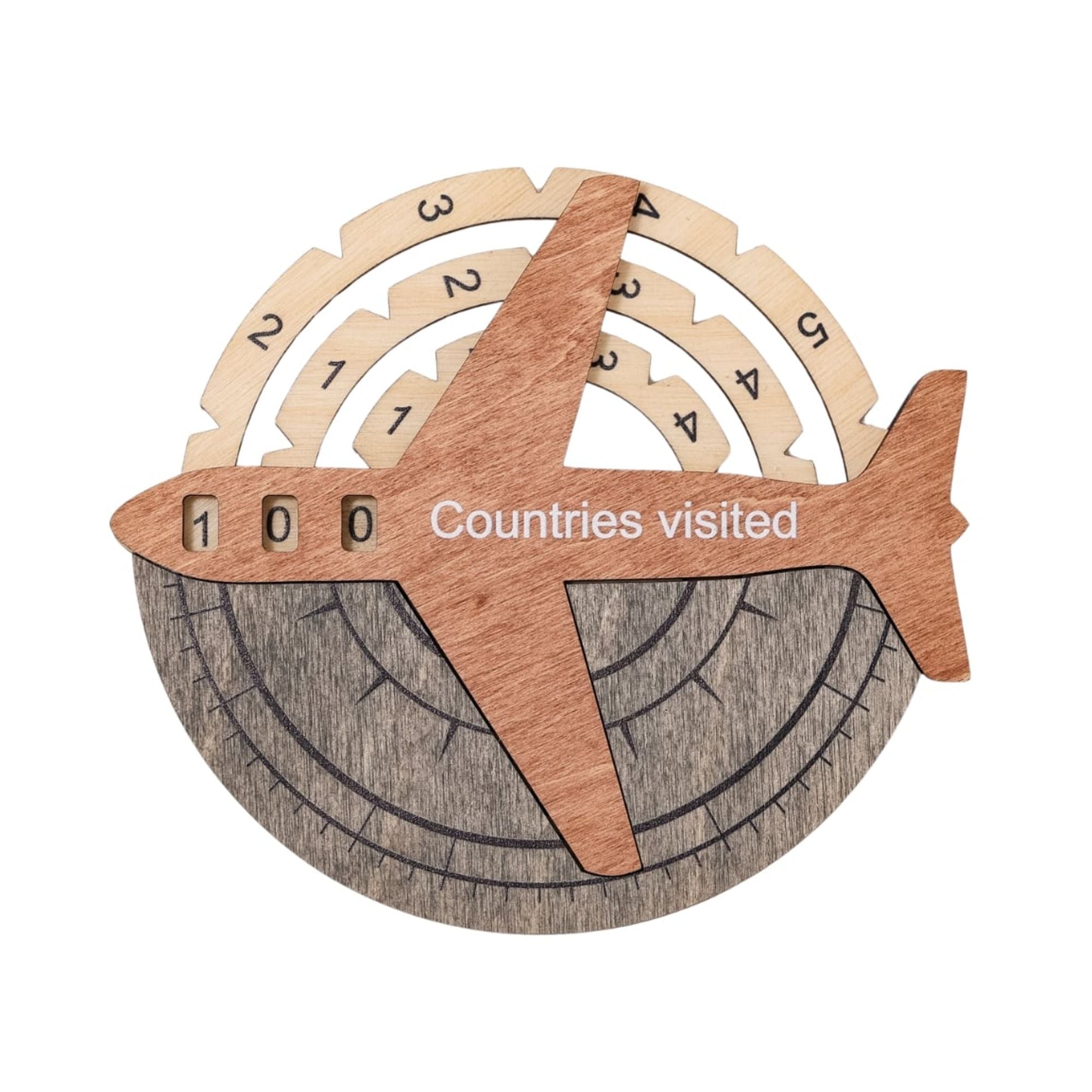 Travel Tracker Mapa Mundi de Madera 3D