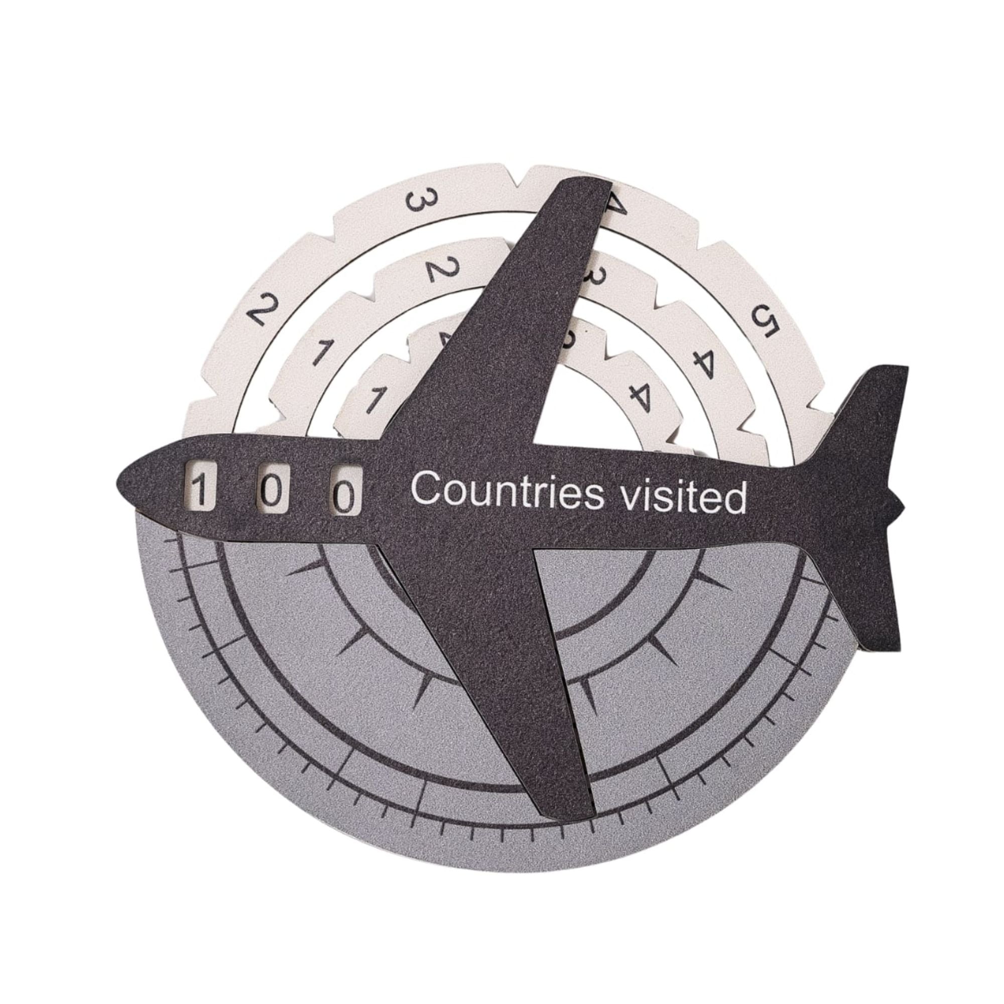 Travel Tracker Mapa Mundi de Madera 3D