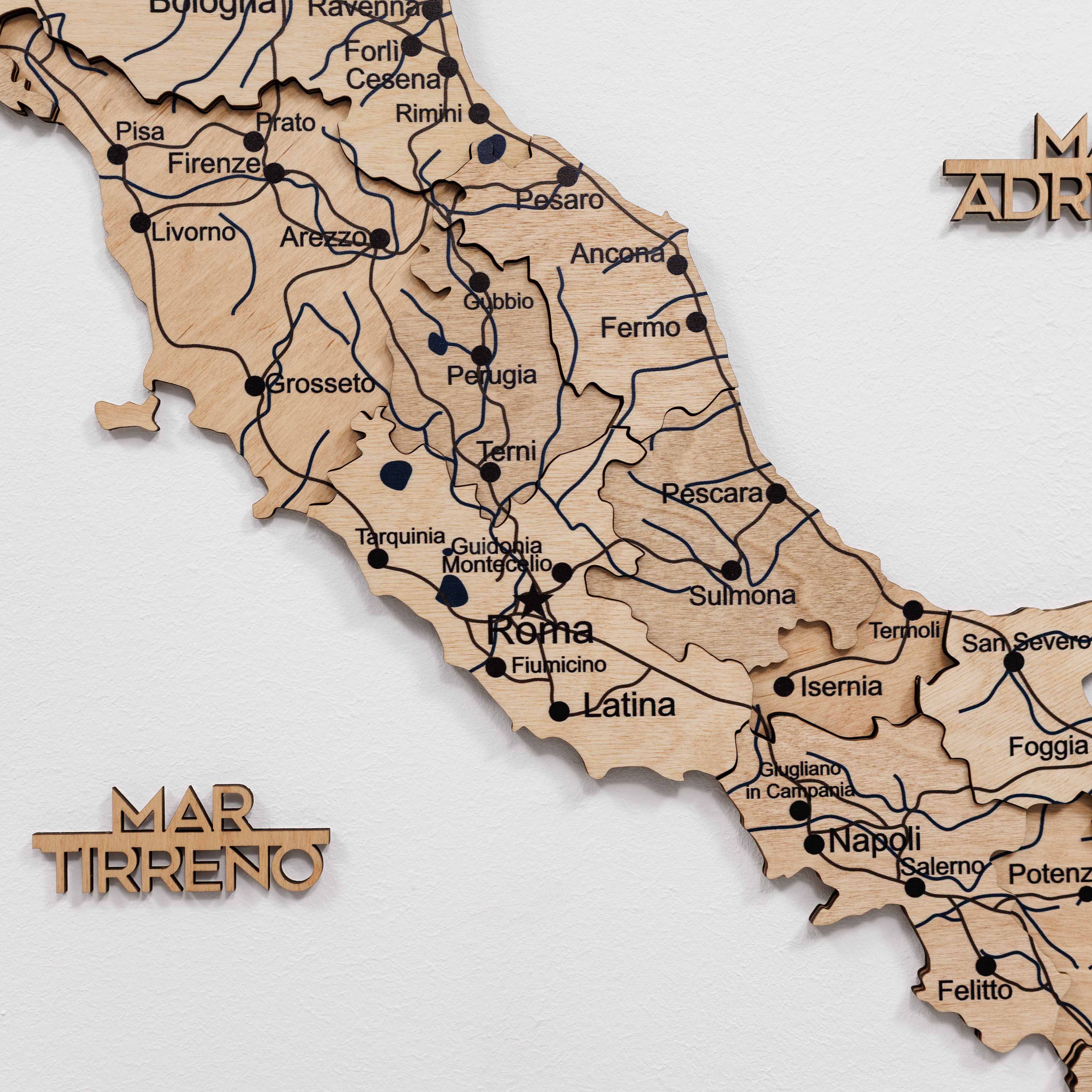 gold map with pins around