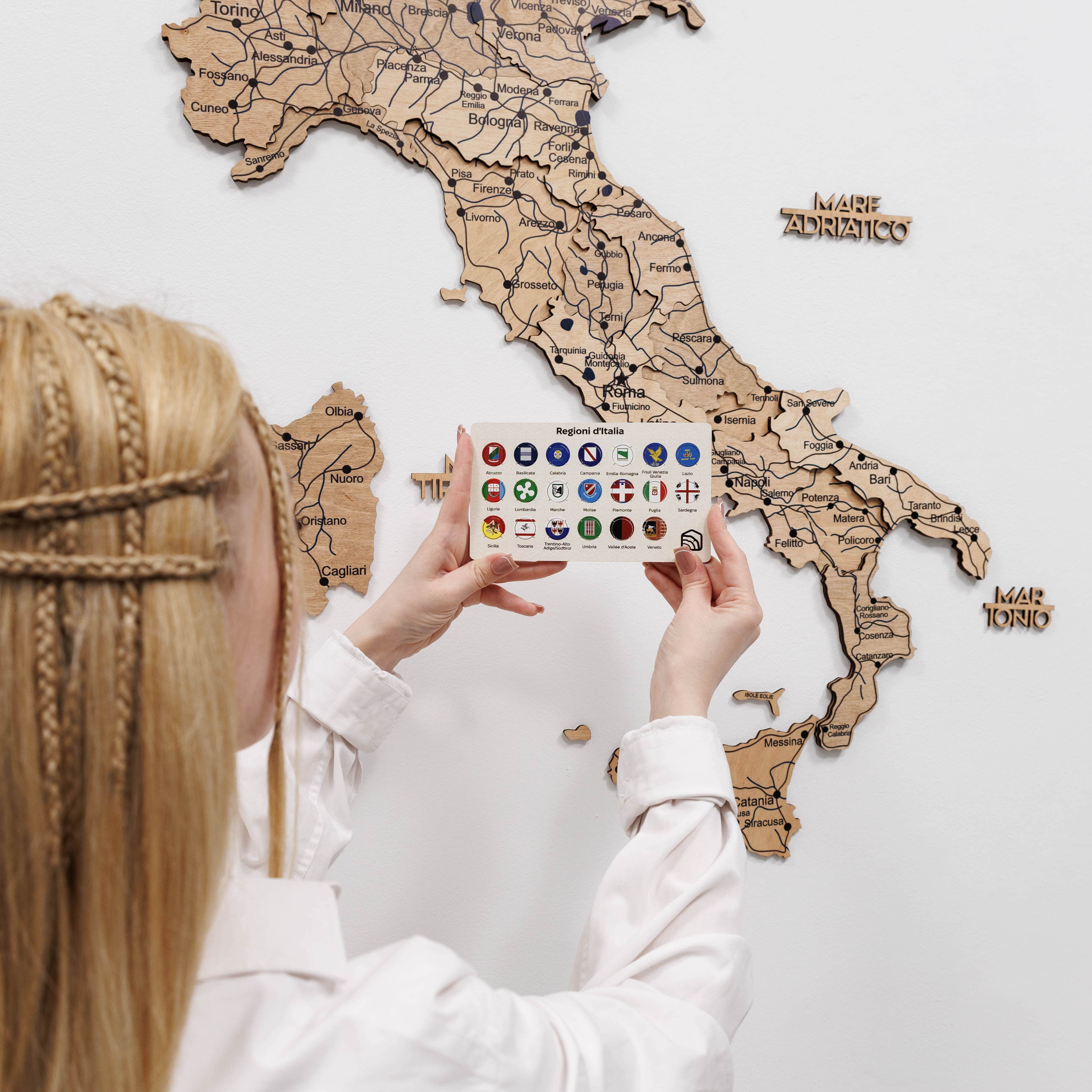 gold map with pins around