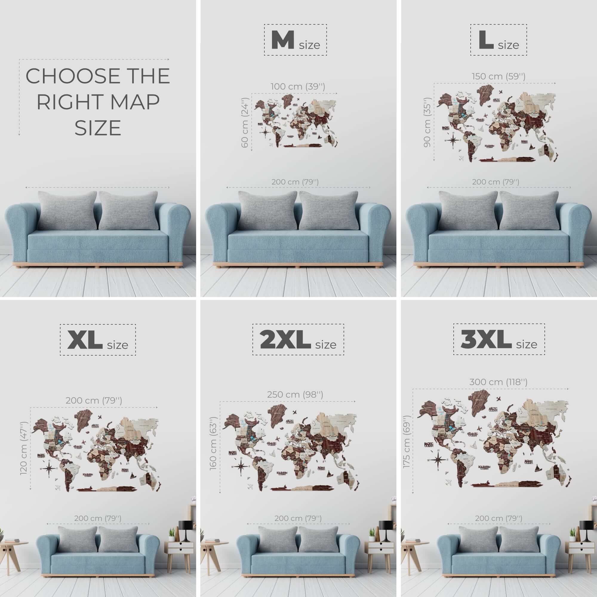 Mapa cappuccino en pared