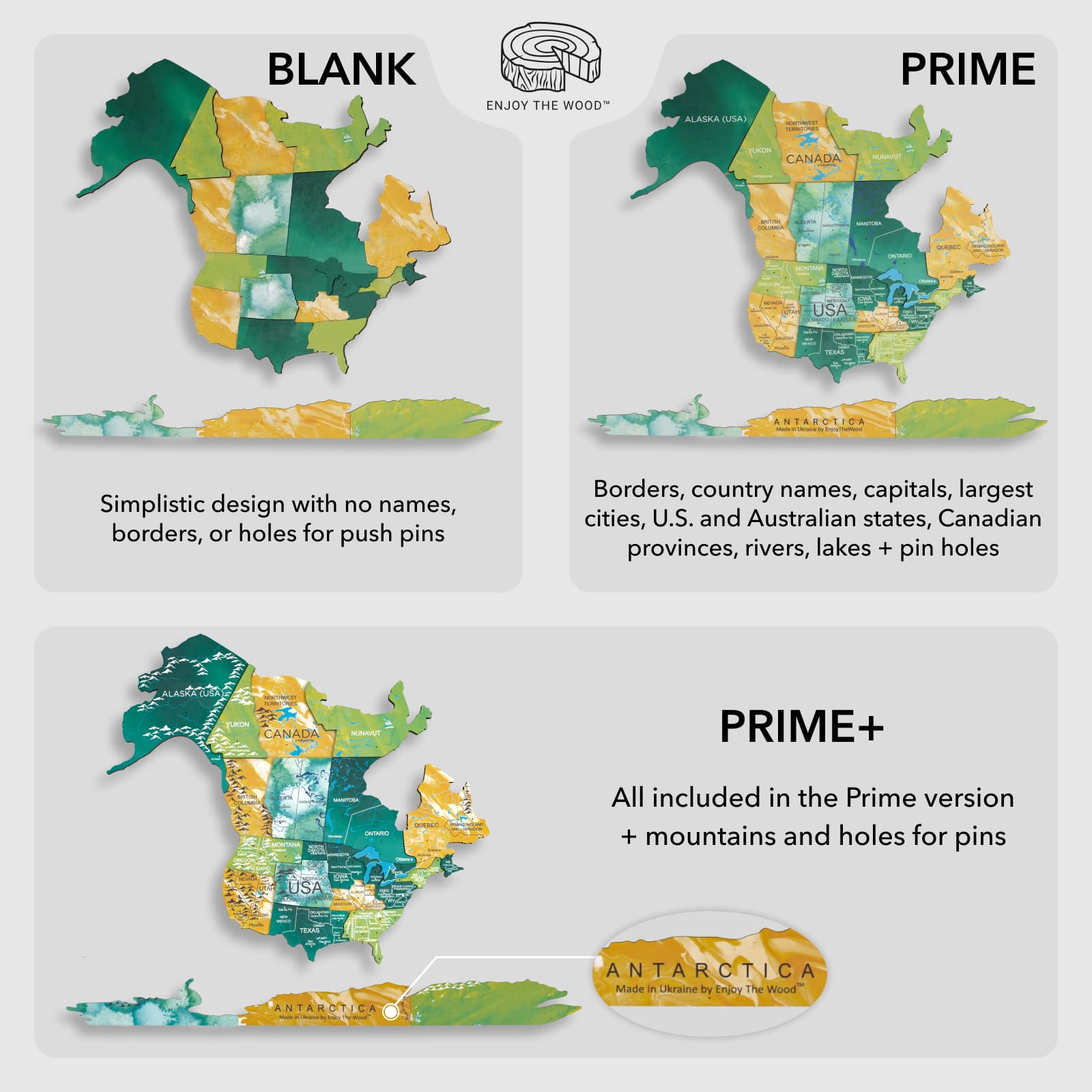 Tamaños mapa 3D madera