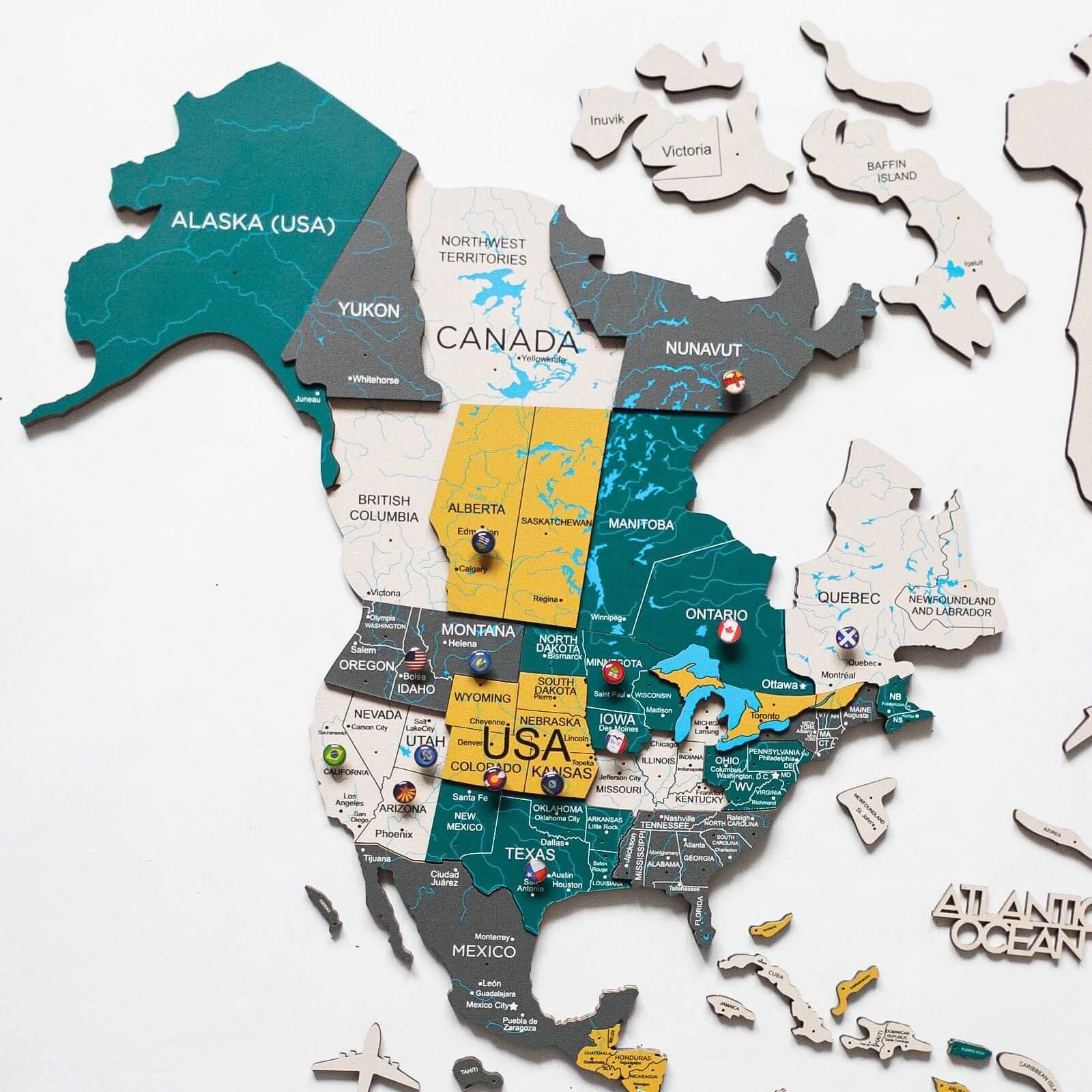 Tamaños mapa 3D madera