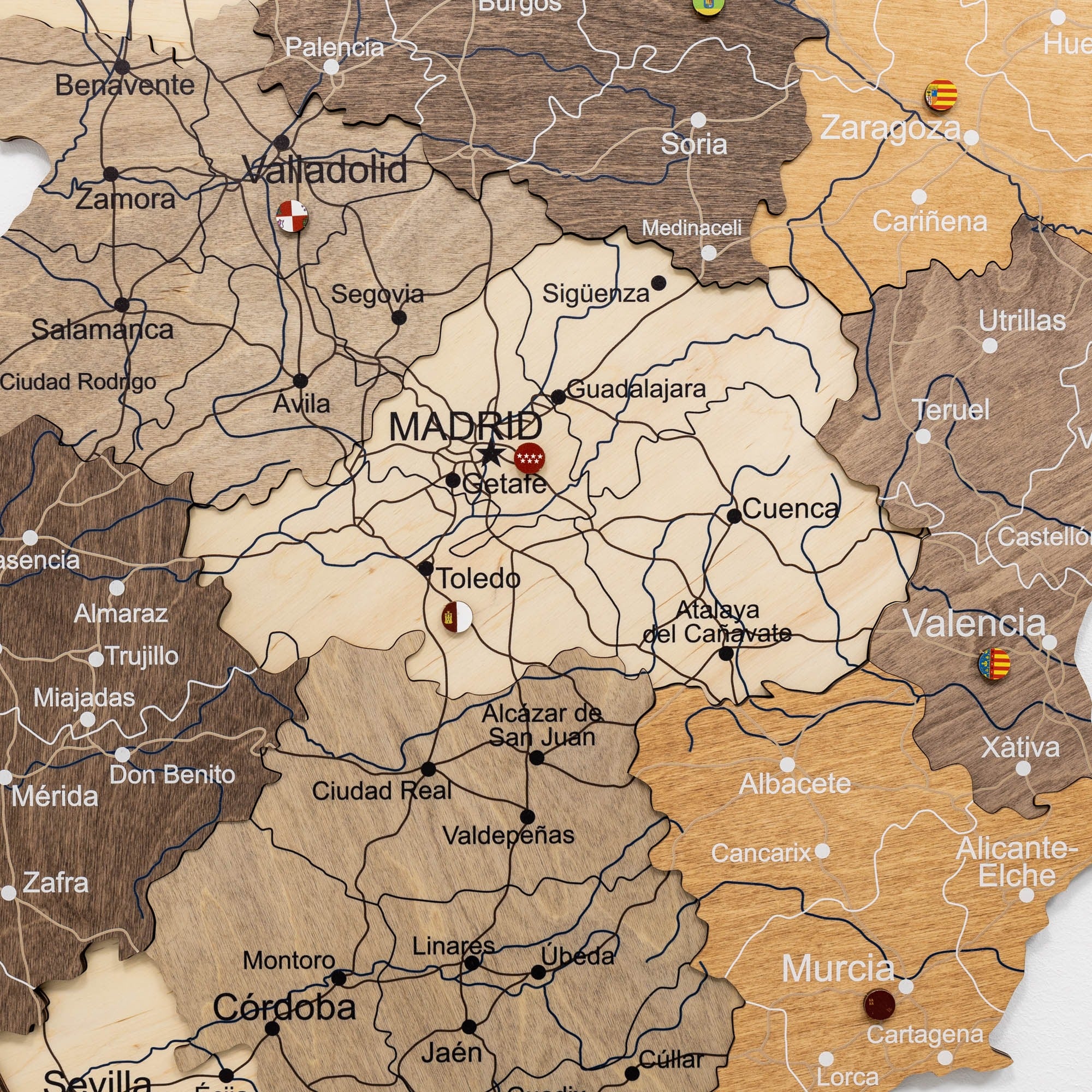 Mapa de España Madera – Multicolor