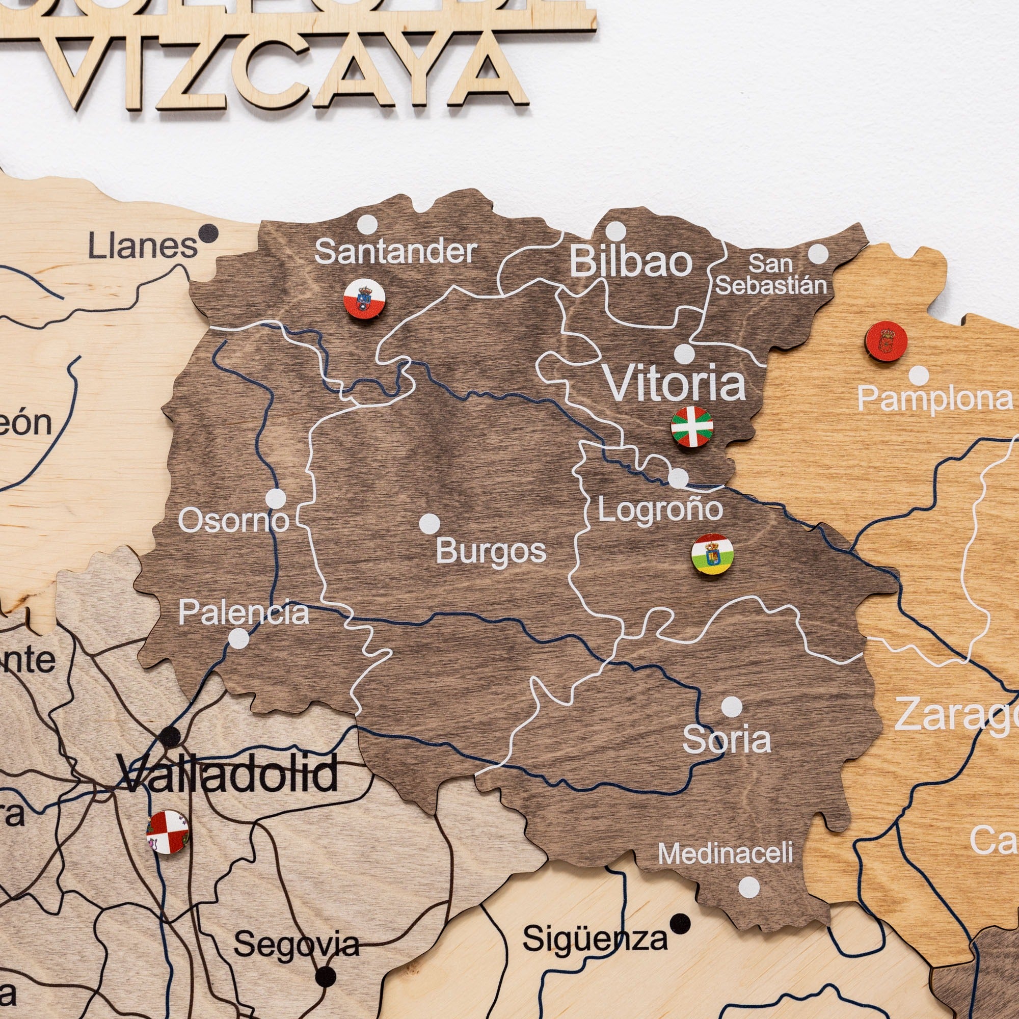 Mapa de España Madera – Multicolor