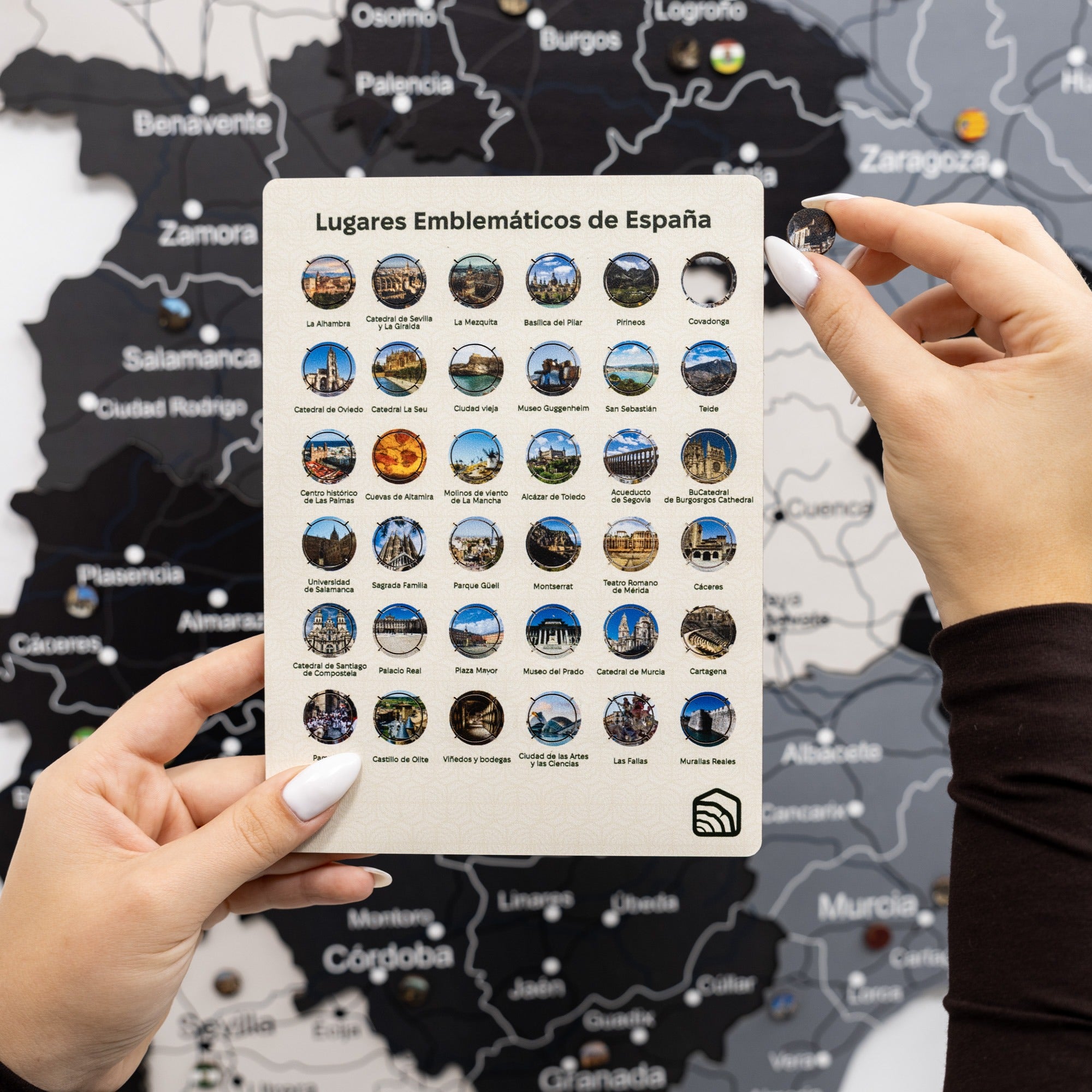 Mapa de España Madera - Nordik