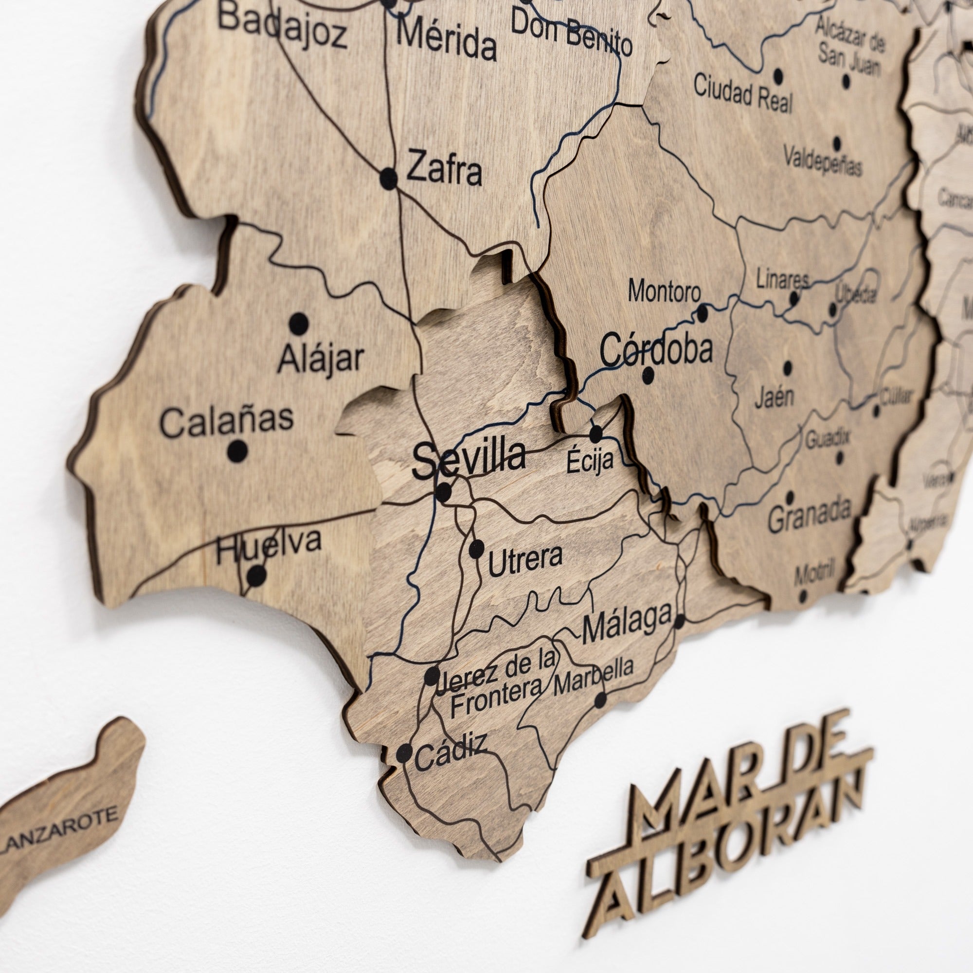 Mapa de España Madera - Terra
