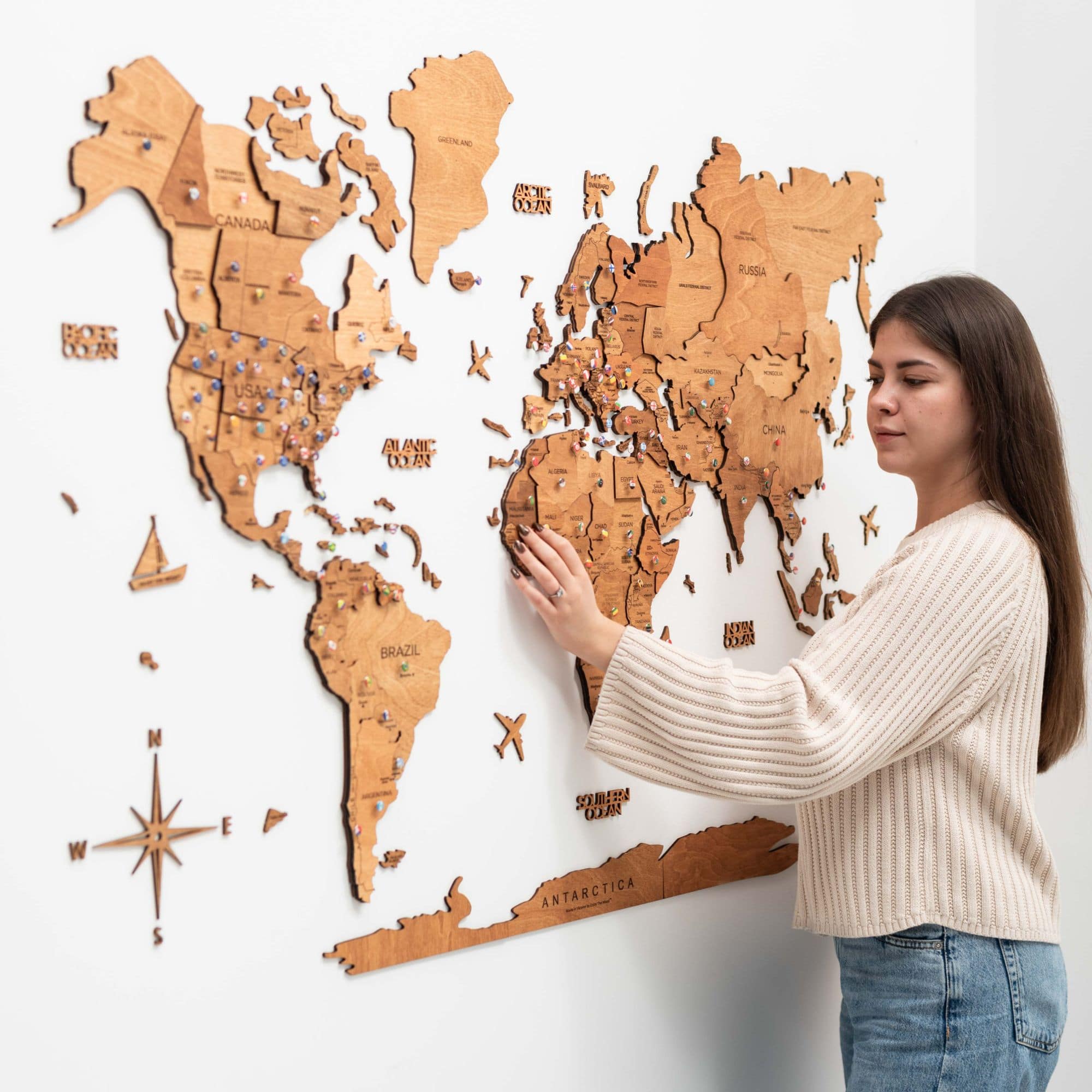 Mapa de madera