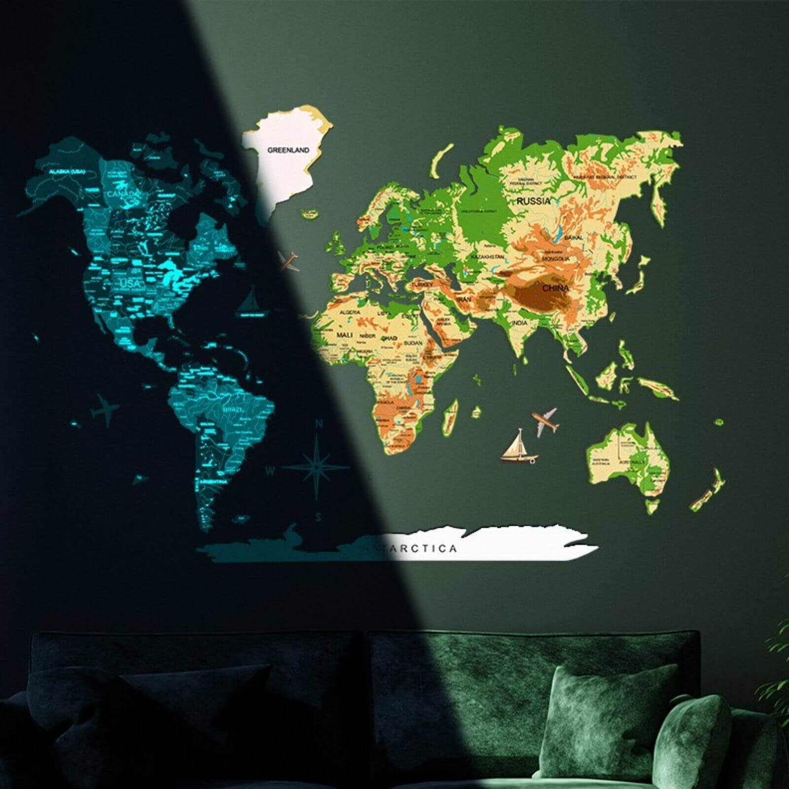 physical luminous map
