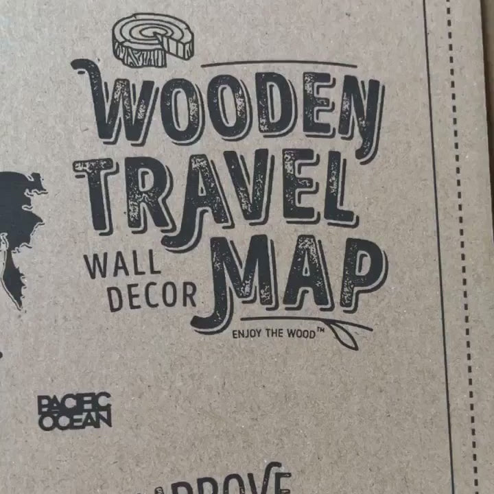 Mapa 3D decorativo