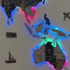 laser cut wooden world map